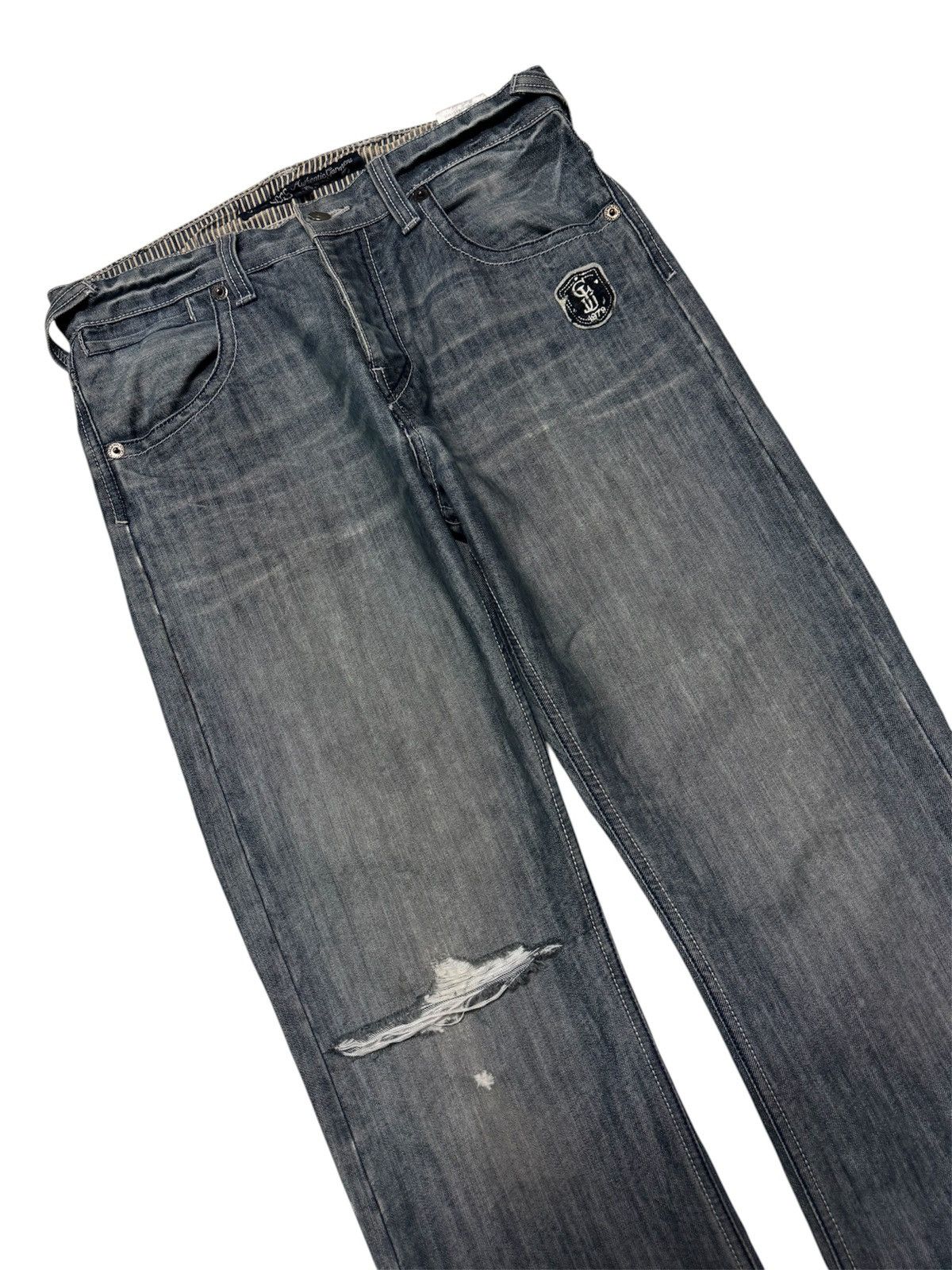 Tornado Mart GRUNGE VINTAGE JAPANESE DISTRESSED STONED WASHED Size US 29 - 7 Thumbnail