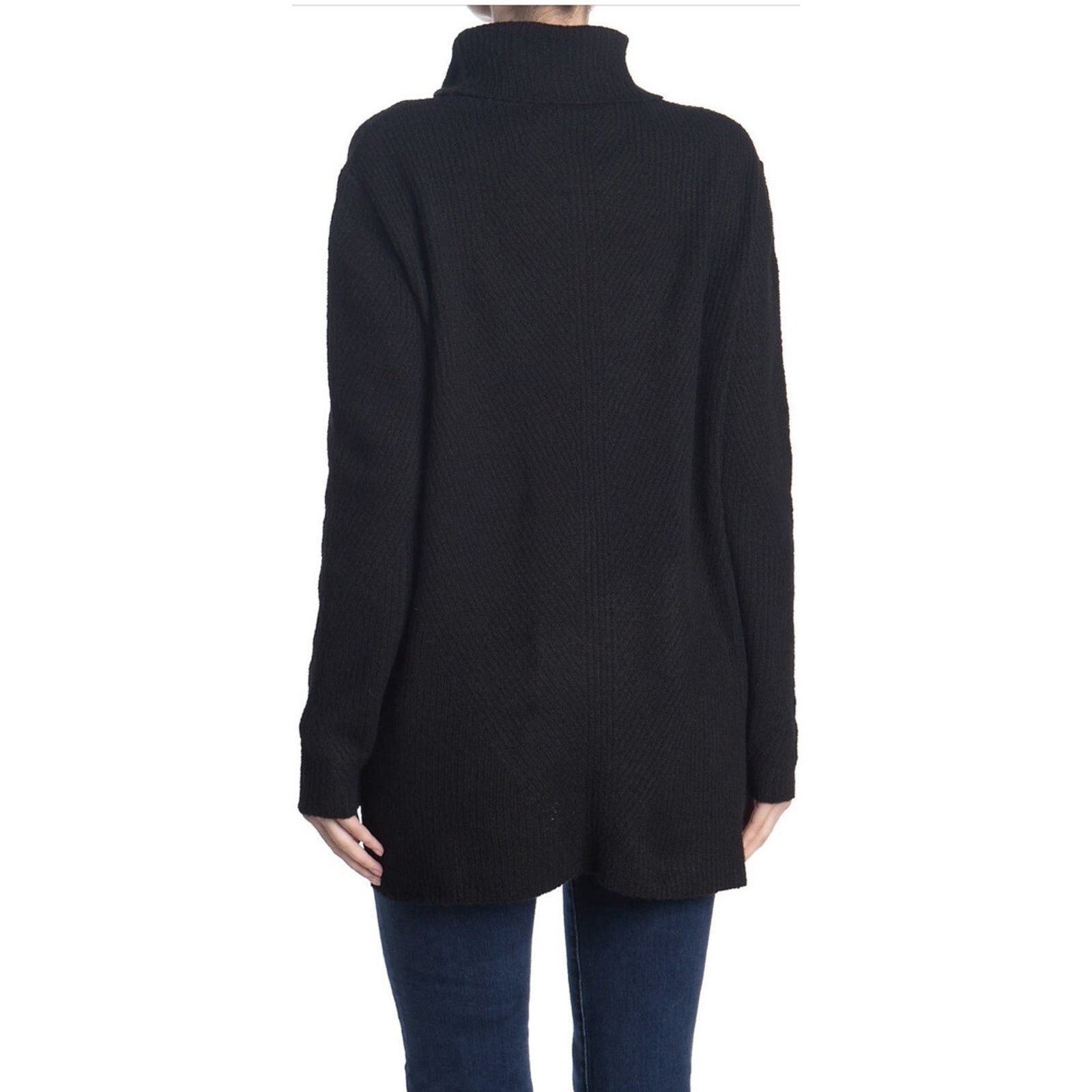 Romeo Gigli SWEET ROMEO Abstract Rib Turtleneck Tunic size XS A003065 Size XS / US 0-2 / IT 36-38 - 2 Thumbnail