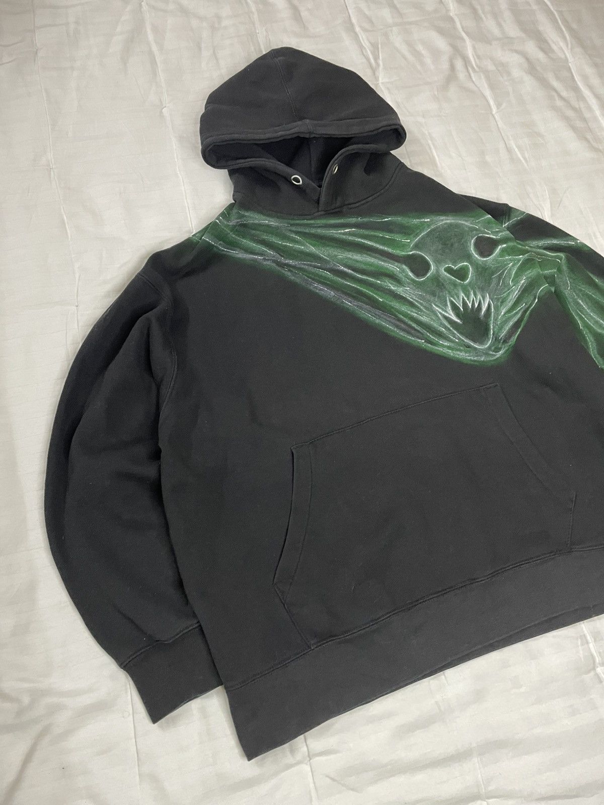 Handmade Custom Hand Made Hand Painted Hoodie With Scull Size US L / EU 52-54 / 3 - 3 Thumbnail