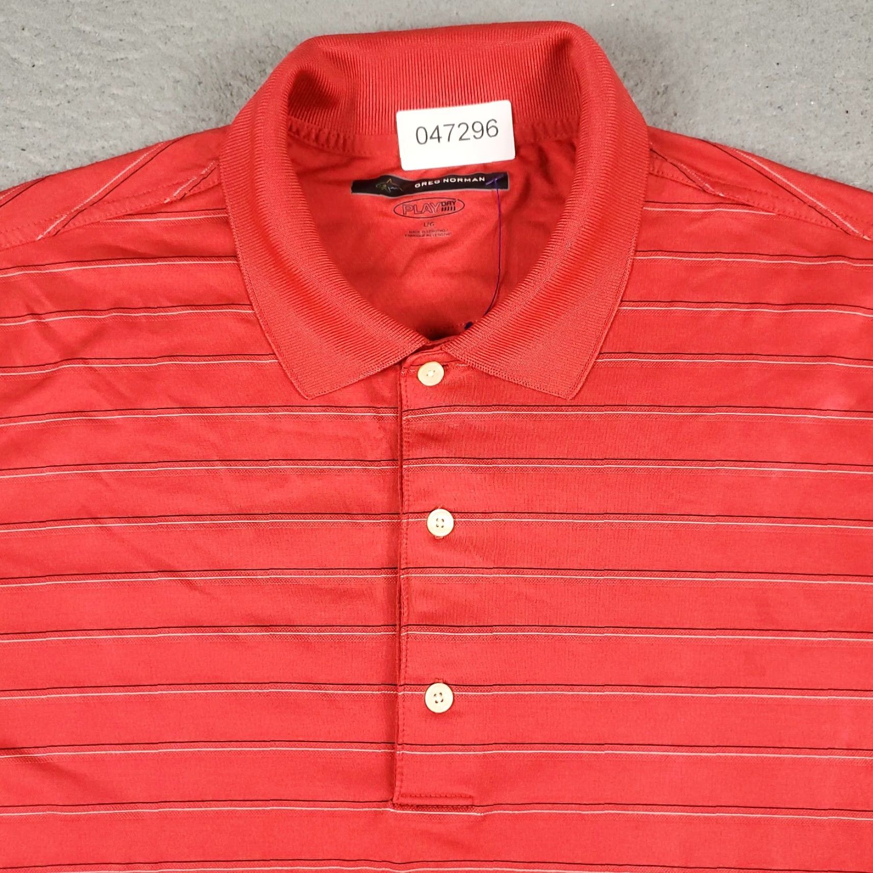 Vintage Greg Norman Polo Shirt Mens L Red Striped Logo Casual Short Sleeve Shirt Polo Size US L / EU 52-54 / 3 - 2 Thumbnail