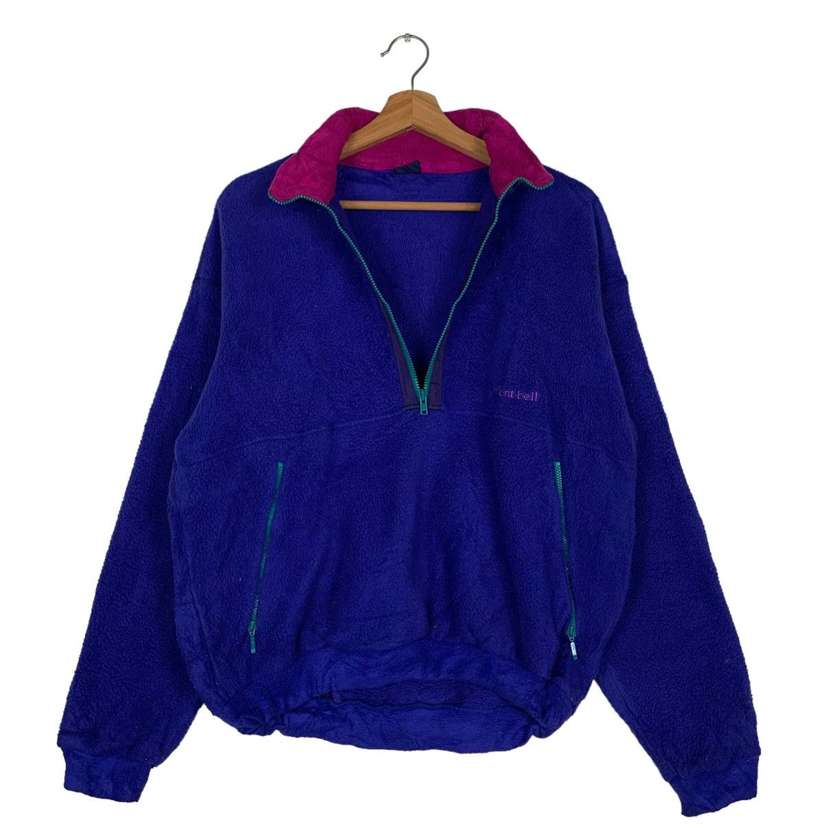 Japanese Brand MONT-BELL Polarplus Half Zip Pullover Fleece Jumper #0008-C1 Size US S / EU 44-46 / 1 - 11 Thumbnail