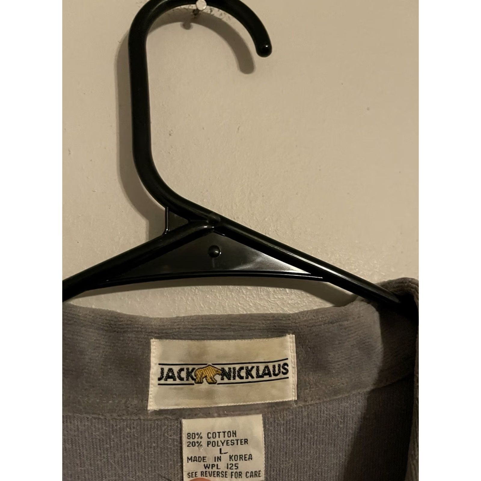 Velour VINTAGE Jack Nicklaus Velour Gray Long Sleeve Polo Shirt Men's Large Size US L / EU 52-54 / 3 - 3 Thumbnail