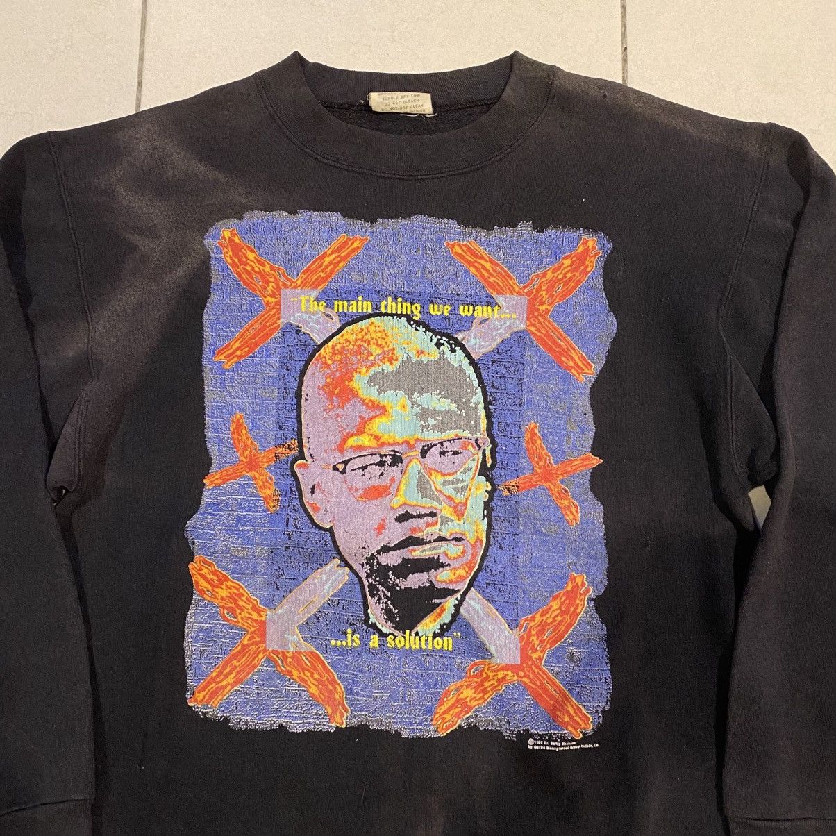 Vintage Vintage Malcom X Dr Betty Shabazz 1992 Crewneck Size US L / EU 52-54 / 3 - 2 Thumbnail