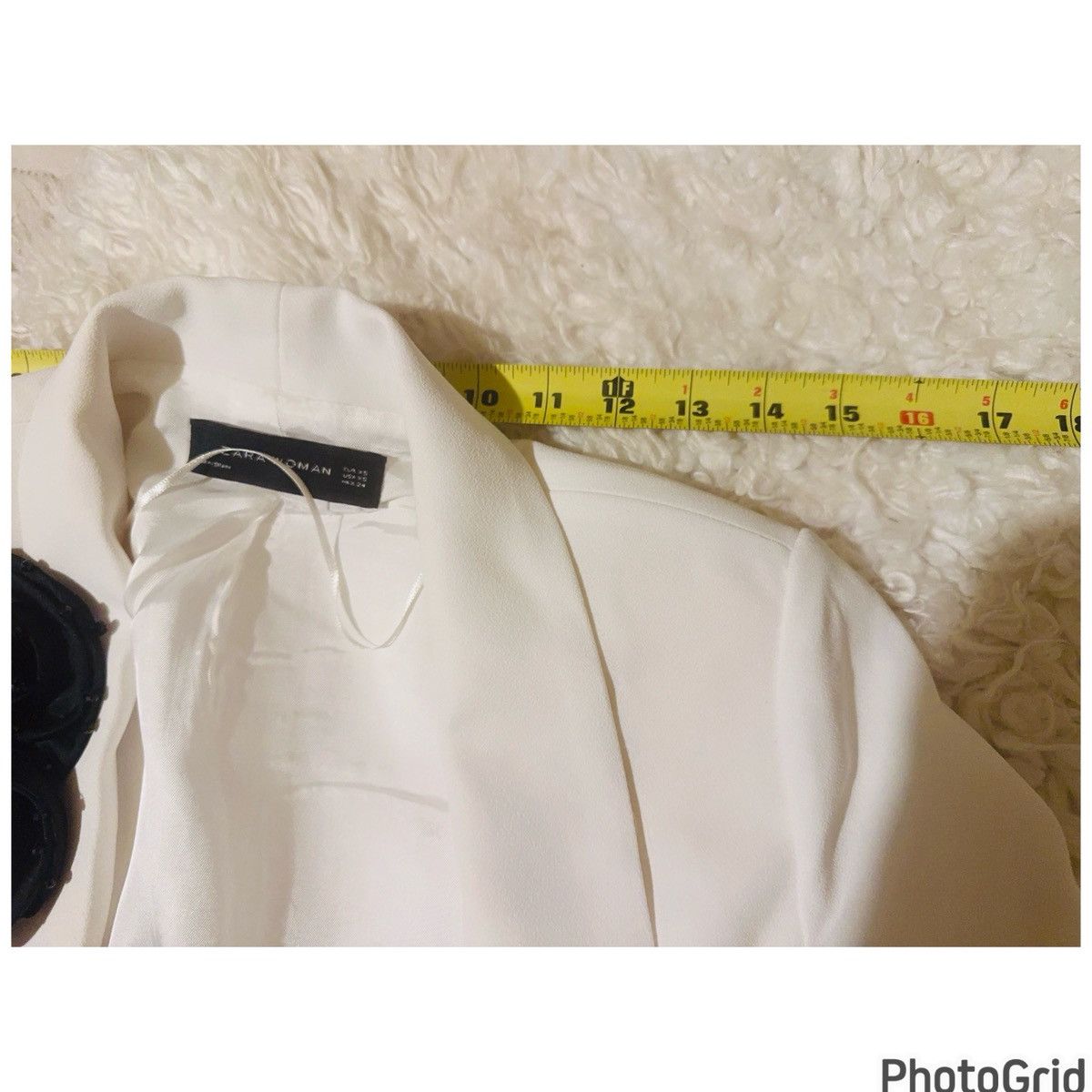 Zara ZARA Beaded Broch Detailed Oversized Open Blazer Size XS / US 0-2 / IT 36-38 - 7 Thumbnail
