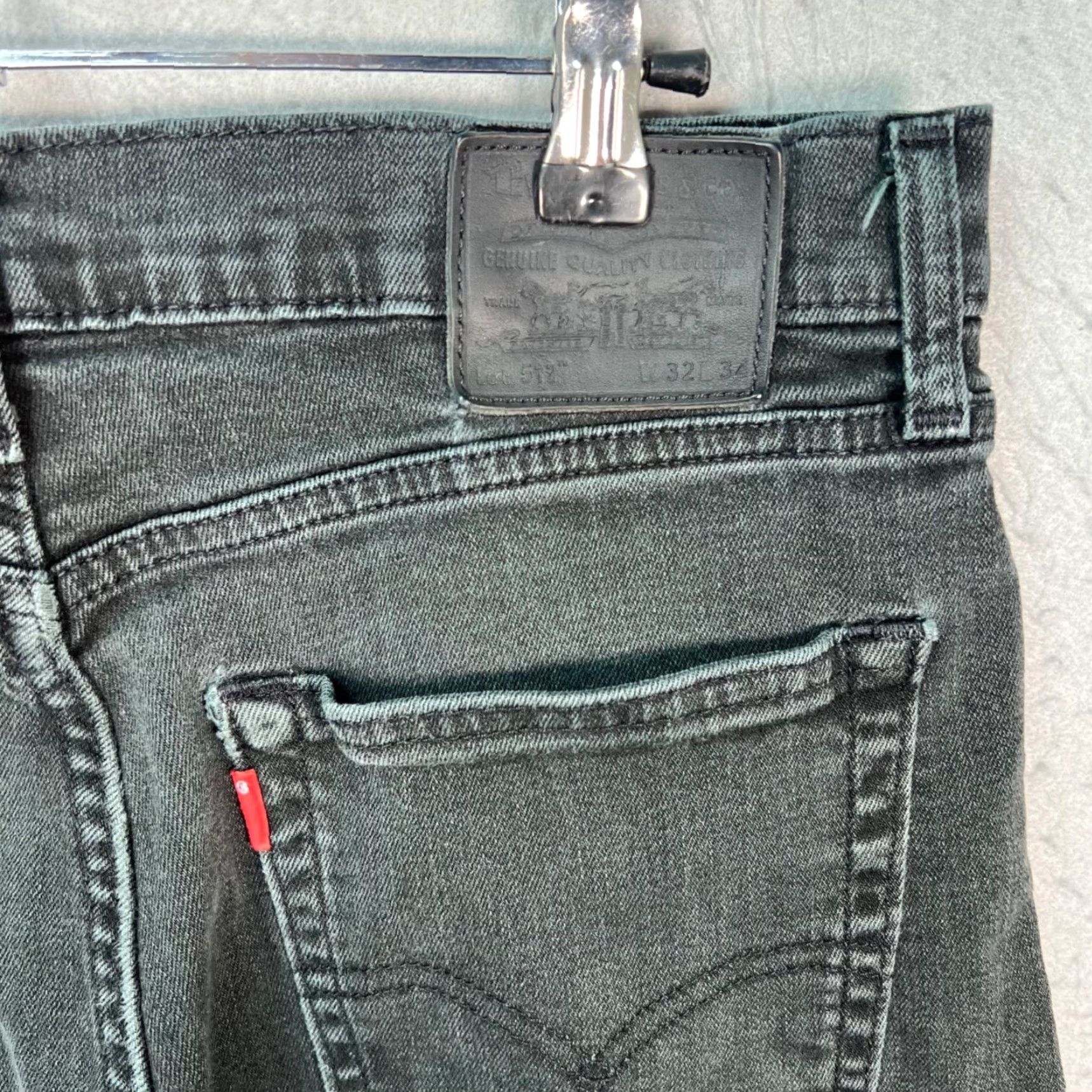 Levi's Levis 512 Mens 32 x 31 Skinny Fit Stretch Jeans Black Denim Regular Size Levi's 500 Series Men Jeans Slim Style Size US 32 / EU 48 - 3 Thumbnail