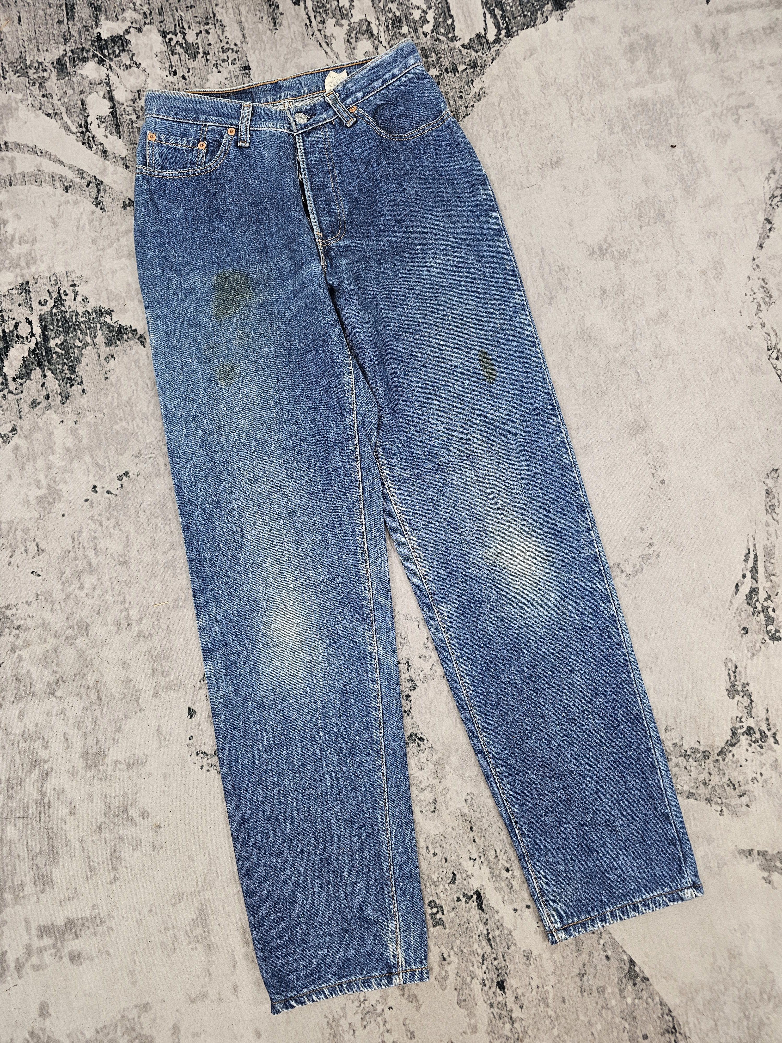 Levi's Vintage Clothing Vintage LEVIS 17501 Carrot Cut Moms Blue Jeans L0458 Size US 27 - 2 Thumbnail