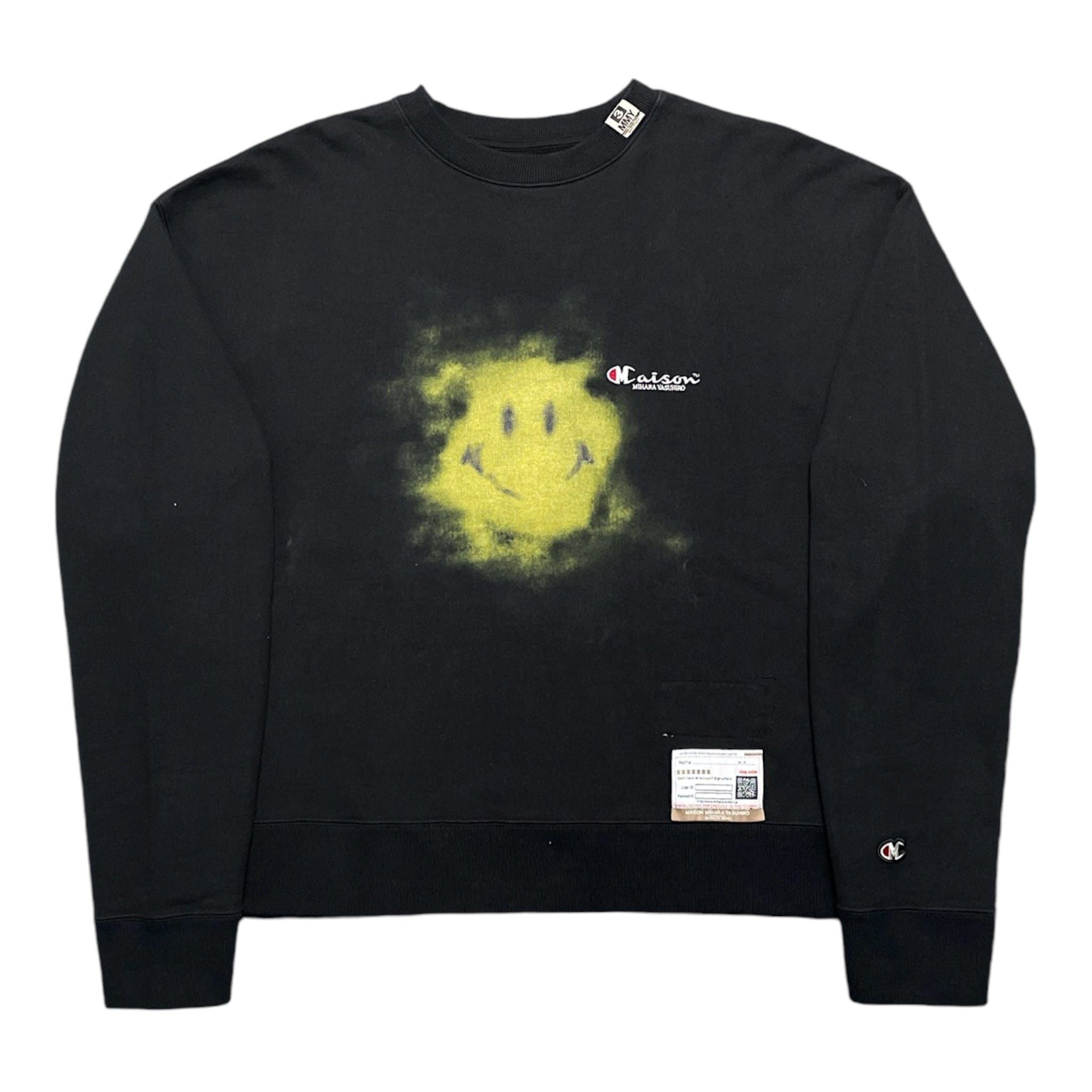 Smiley Face Crewneck Sweatshirt Black