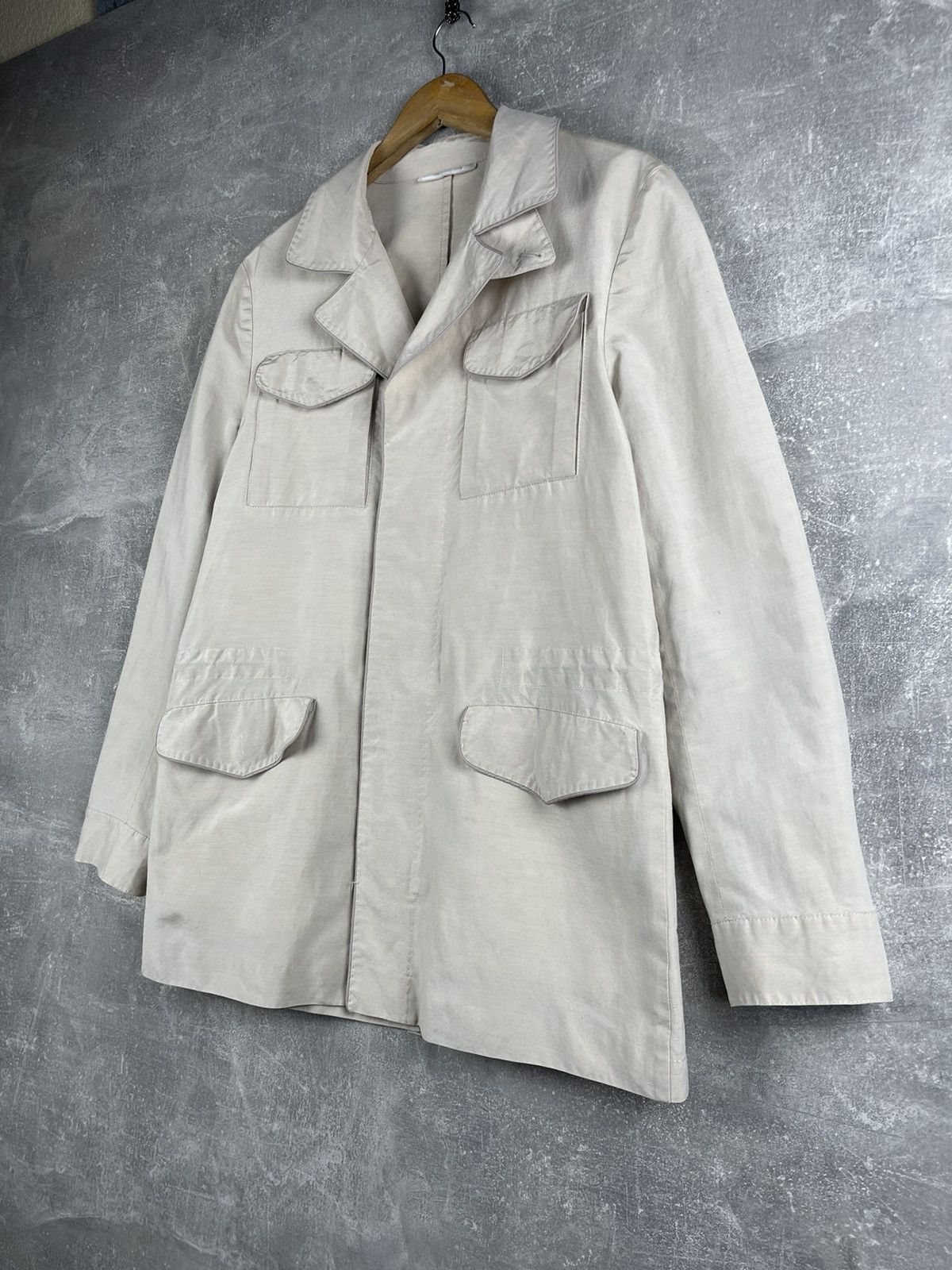 Brioni Brioni Safari Field Jacket Regular Fit Beige Cotton Size US M / EU 48-50 / 2 - 3 Thumbnail