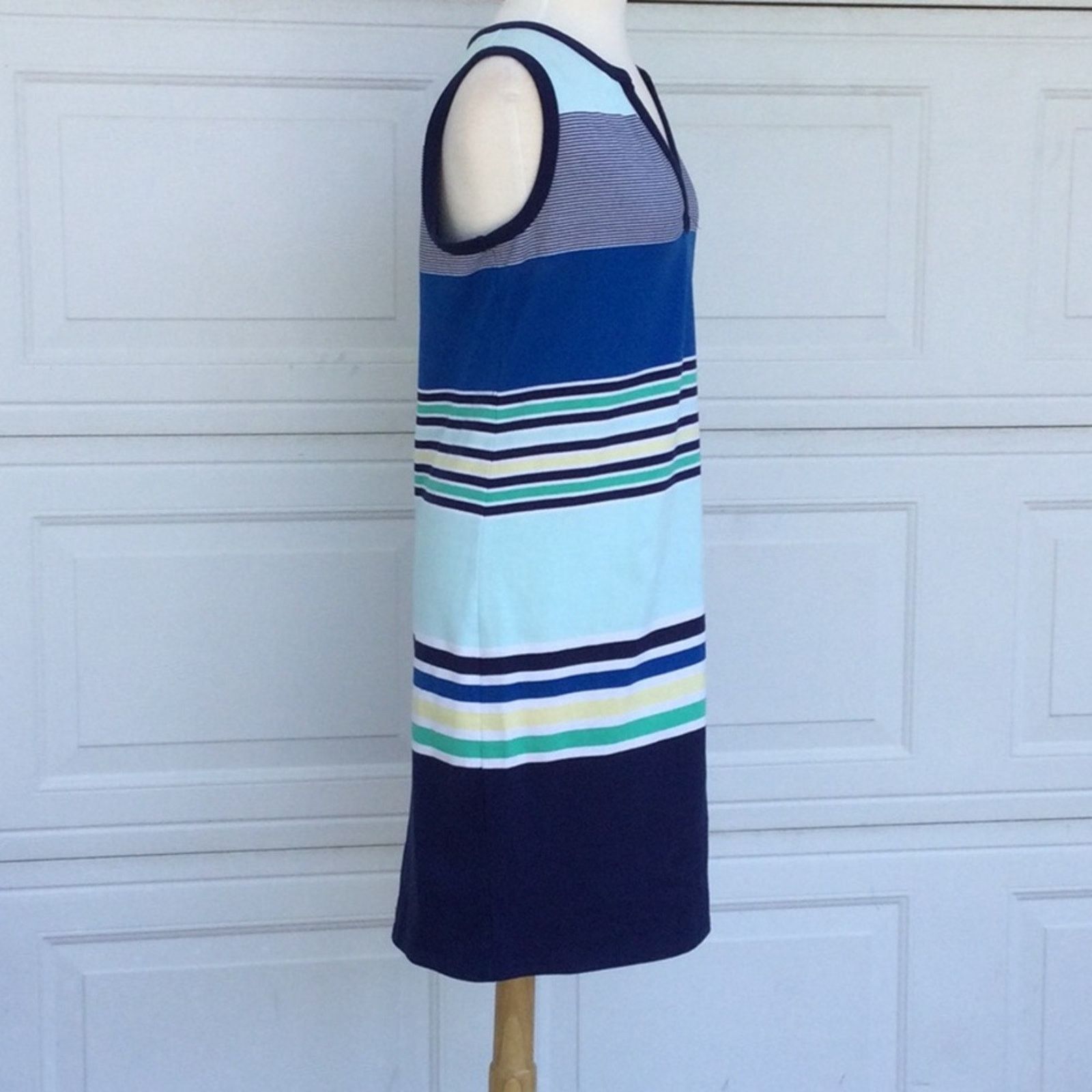 Other Liz Claiborne Weekend Stripe Sleeveless Midi Dress Size LT Size L / US 10 / IT 46 - 4 Thumbnail