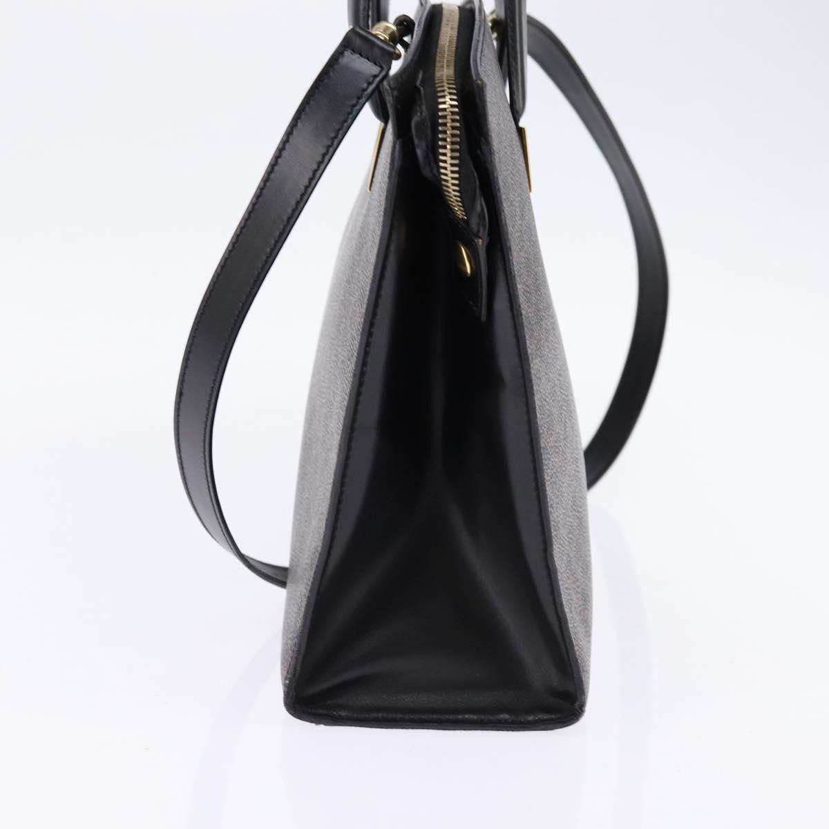 Celine CELINE Macadam Canvas Tote Bag Pvc Leather Black Gold Size ONE SIZE - 4 Thumbnail