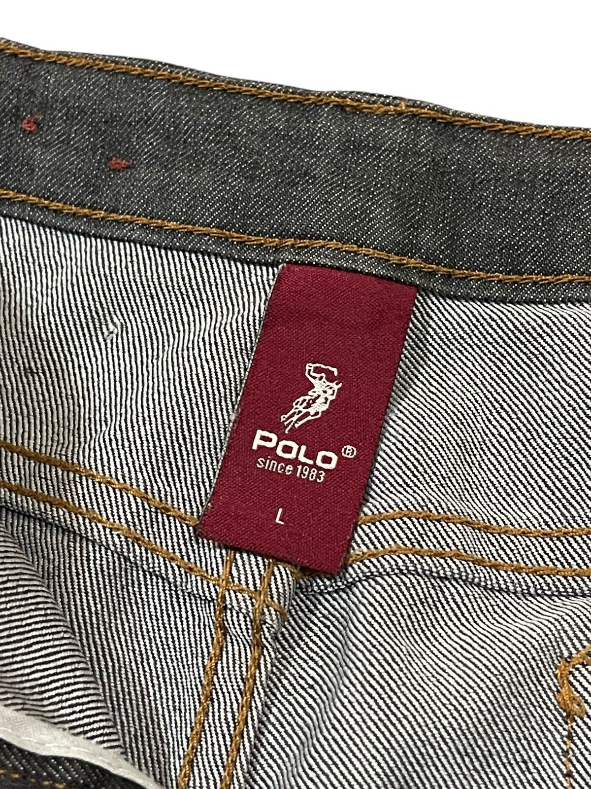 Polo Ralph Lauren POLO Straight Fit Jeans Embroidered Pocket Logo Denim Size US 31 - 10 Thumbnail