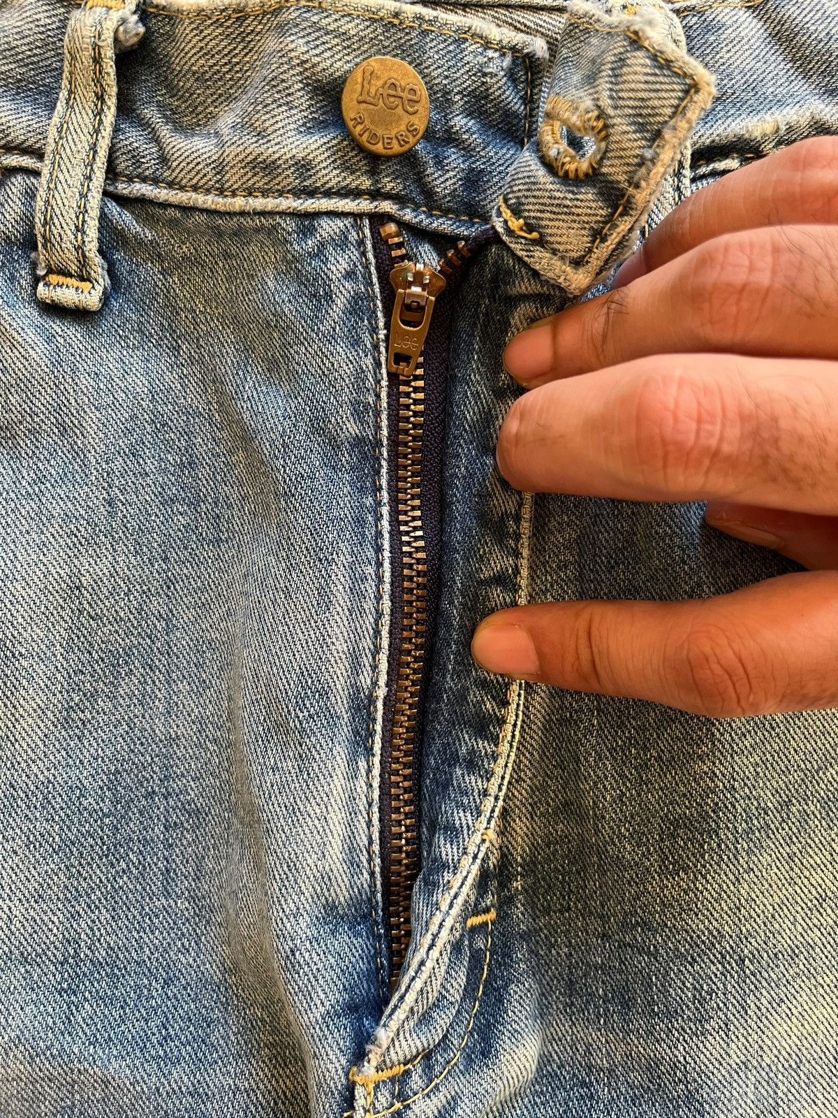 Lee Vintage 80s Lee Riders Selvedge Sanforized Baggy Jean Shorts Size US 29 - 4 Thumbnail