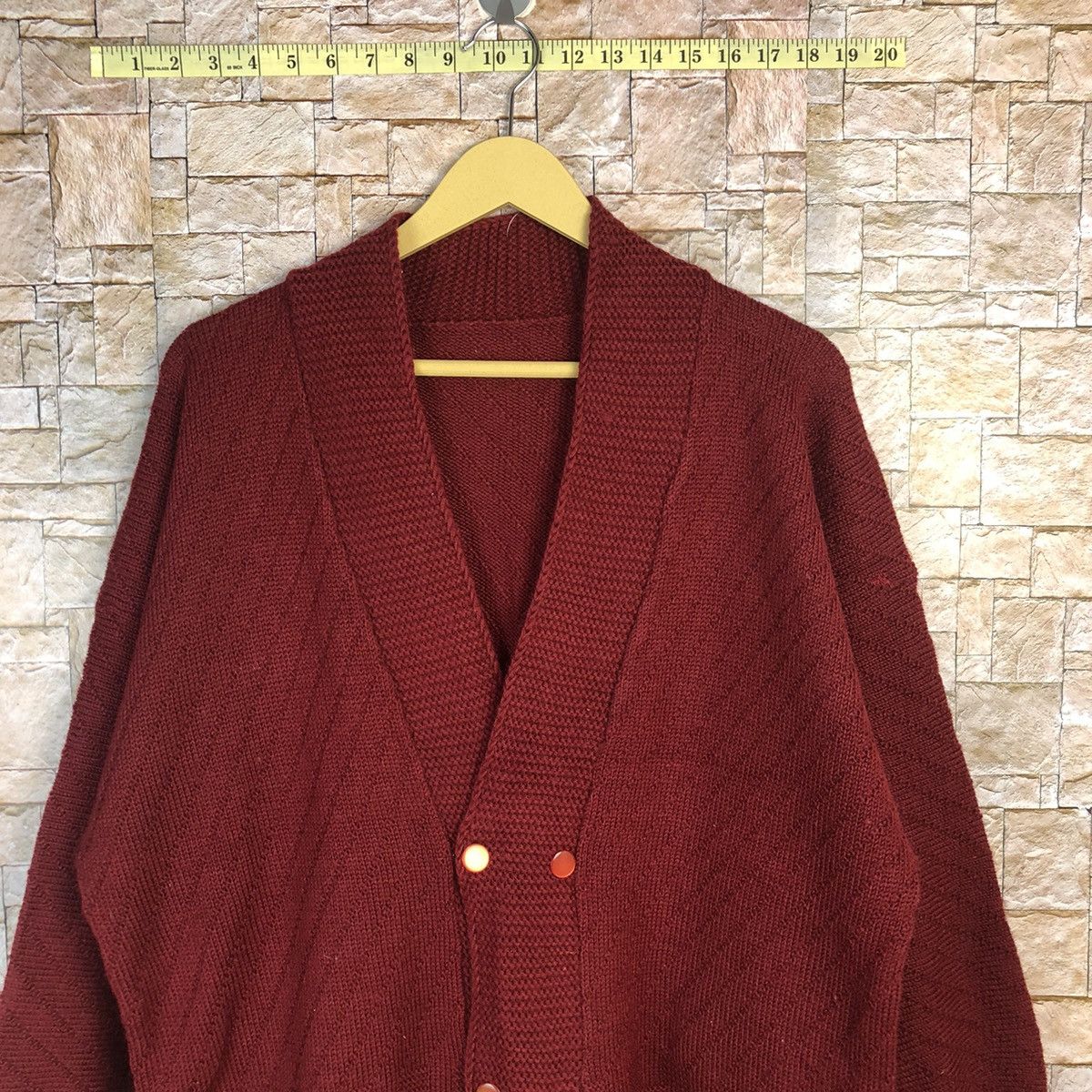 Homespun Knitwear Japanese Brand Red Cardigan knitwear vintage #A465 Size US L / EU 52-54 / 3 - 2 Thumbnail