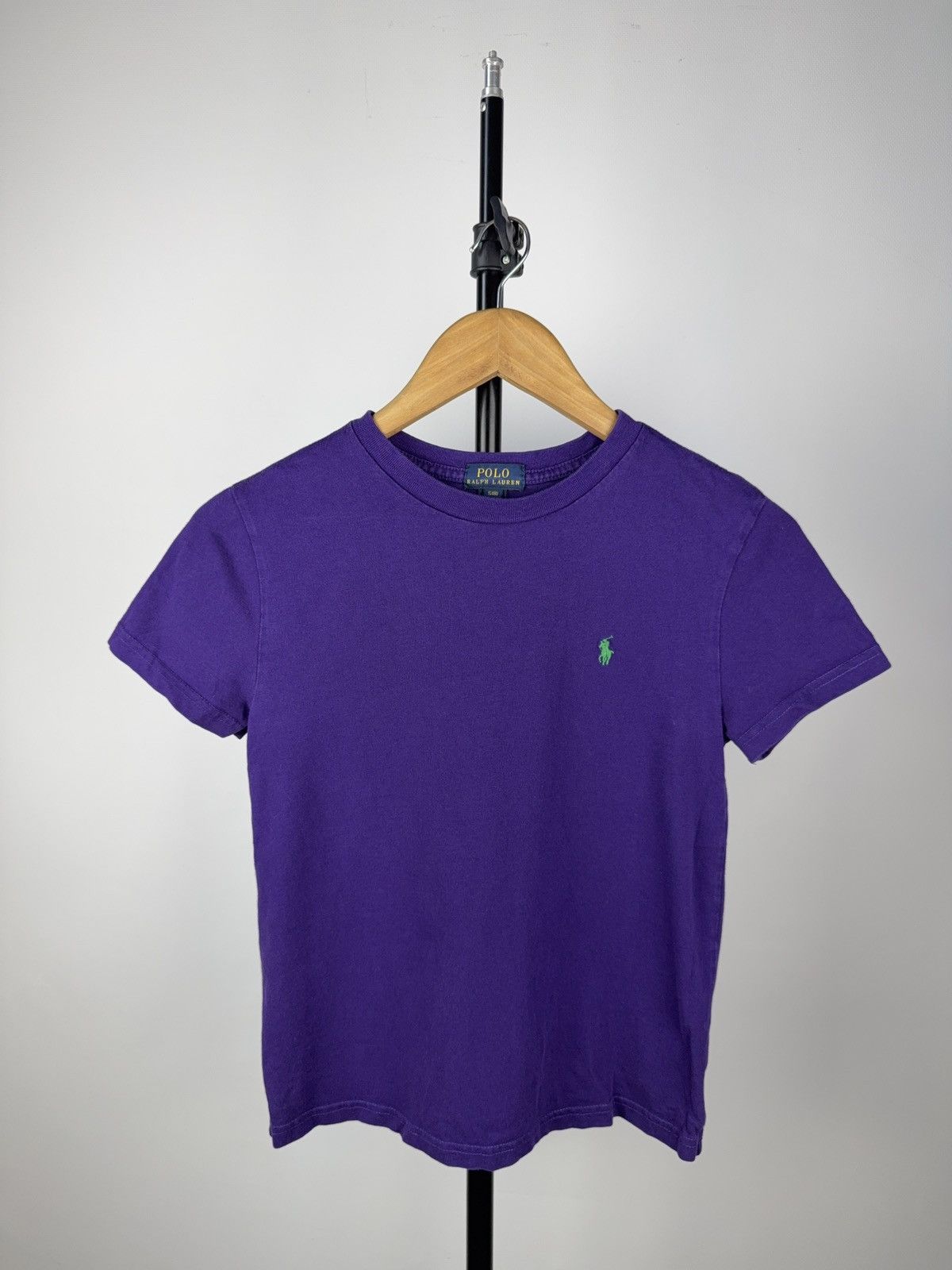 Designer × Polo Ralph Lauren Polo Ralph Lauren Black Basic Purple T-Shirt Green Logo S Size S / US 4 / IT 40 - 1 Thumbnail