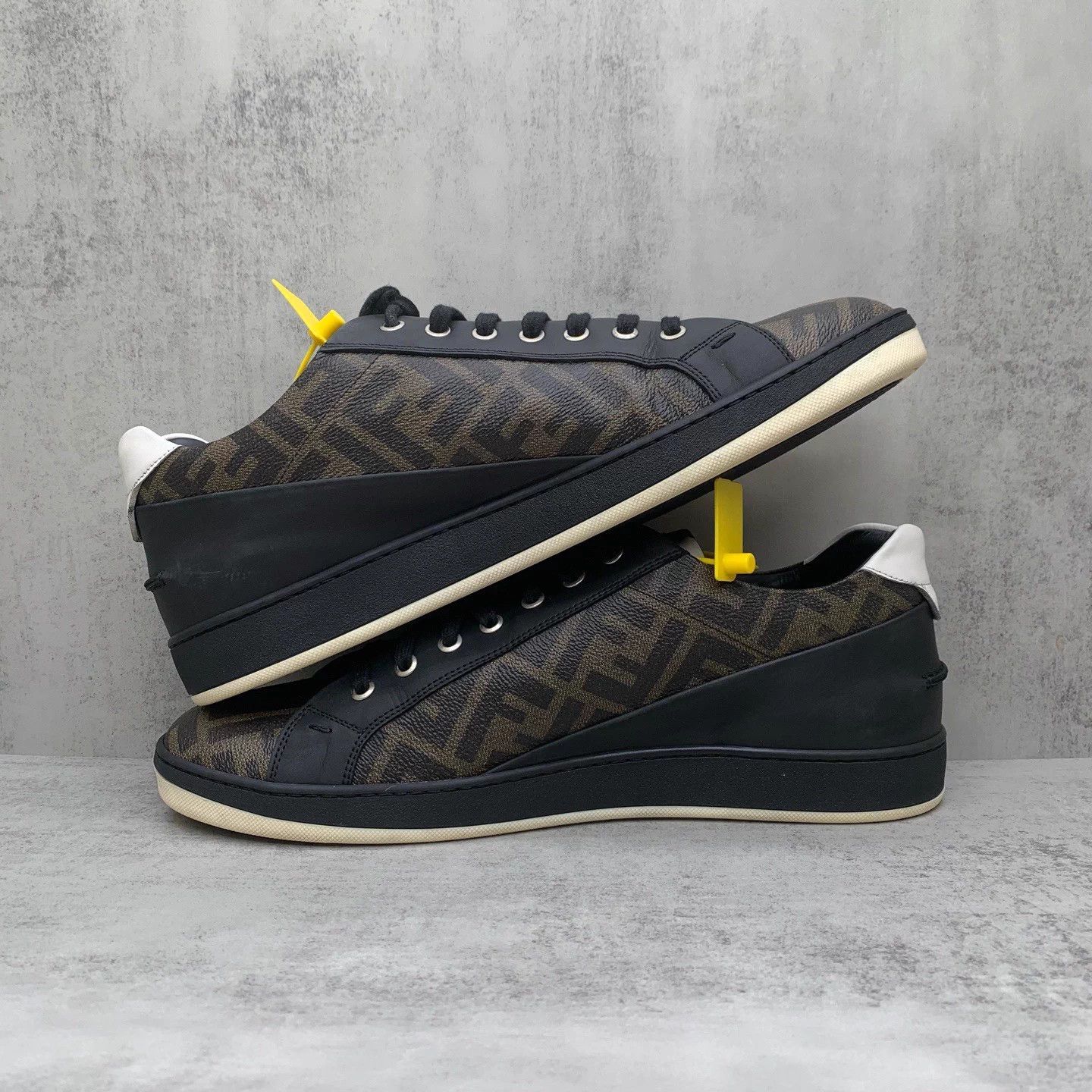 Fendi FENDI Brown FF Monogram Low-Top Sneakers Size 45 98 New Size US 12 / EU 45 - 3 Thumbnail