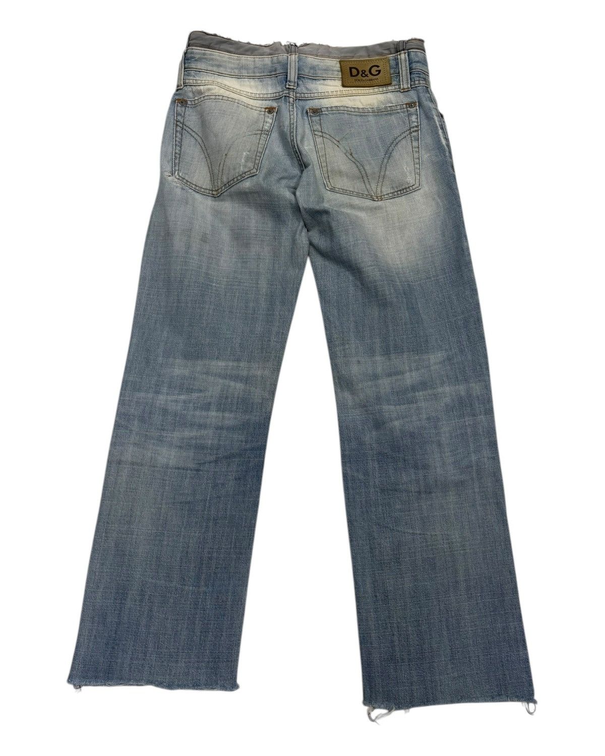 Dolce & Gabbana Dolce & Gabbana Double Waist Thrashed Distressed Denim Jeans Size 30" / US 8 / IT 44 - 2 Thumbnail