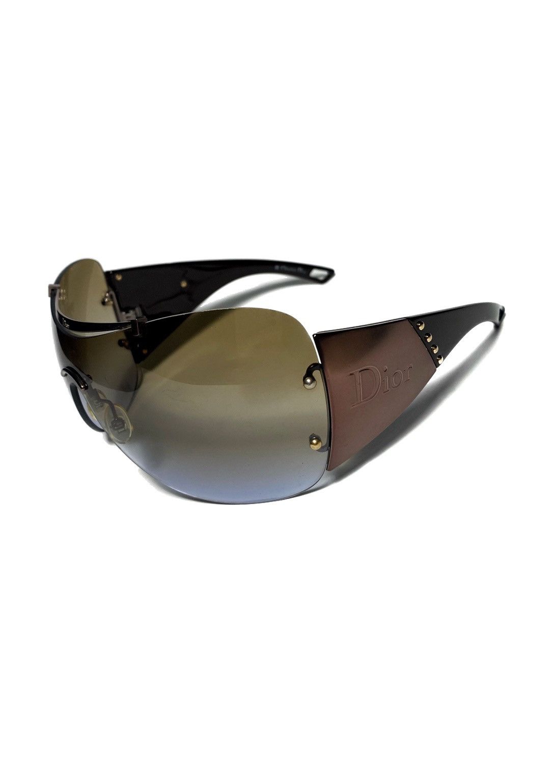 image of Diorito 1 Mask Vintage Dior Sunglasses in Brown, Women's