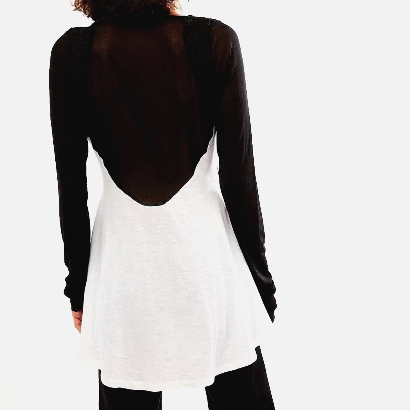 Free People Free People Rendezvous Top Semi Sheer Ivory Combo M Size M / US 6-8 / IT 42-44 - 5 Thumbnail