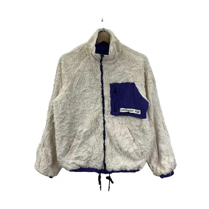 Bershka Vtg 90’ BERSHKA EVOLVE RIGHT Now Sherpa Fleece Jacket Size US L / EU 52-54 / 3 - 3 Thumbnail