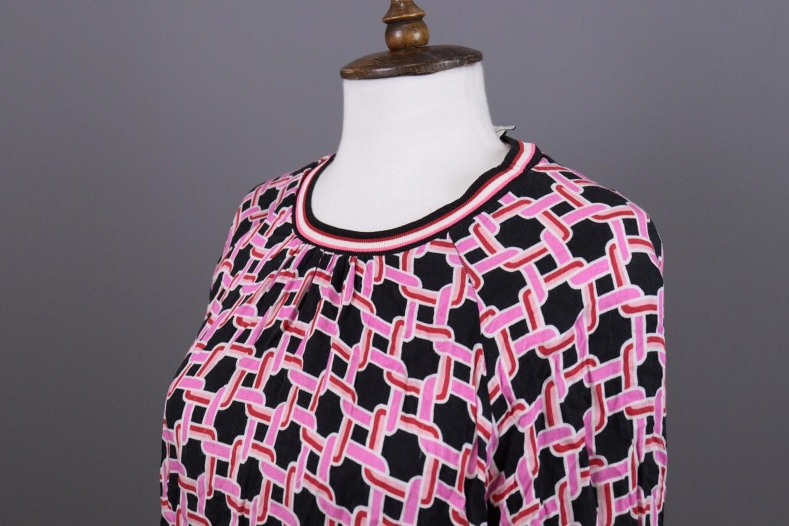 Designer Emily Van Den Bergh Black Сhains Print Blouse Shirt Sz 46 Size M / US 6-8 / IT 42-44 - 8 Thumbnail