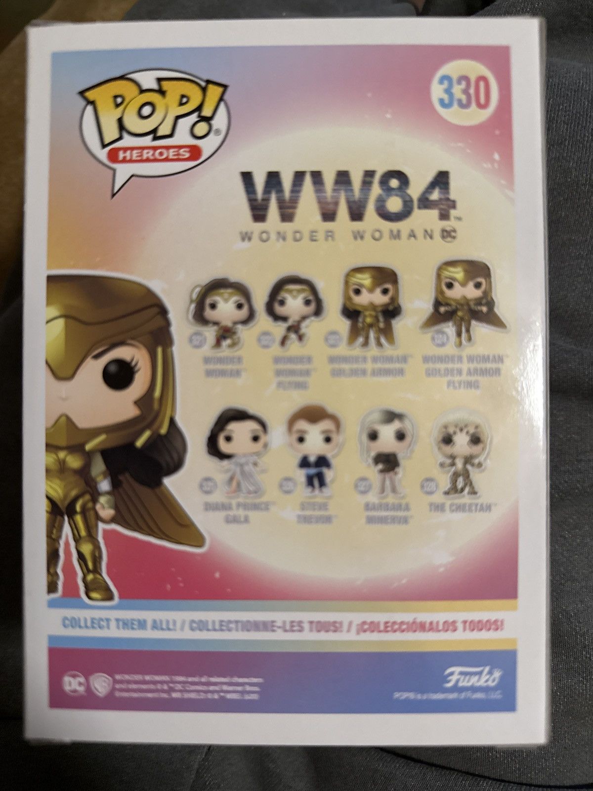 POP MART Funko Pop #330 Pop Heroes Wonder Woman GOLDEN ARMOR WW84 NEW Size ONE SIZE - 3 Thumbnail