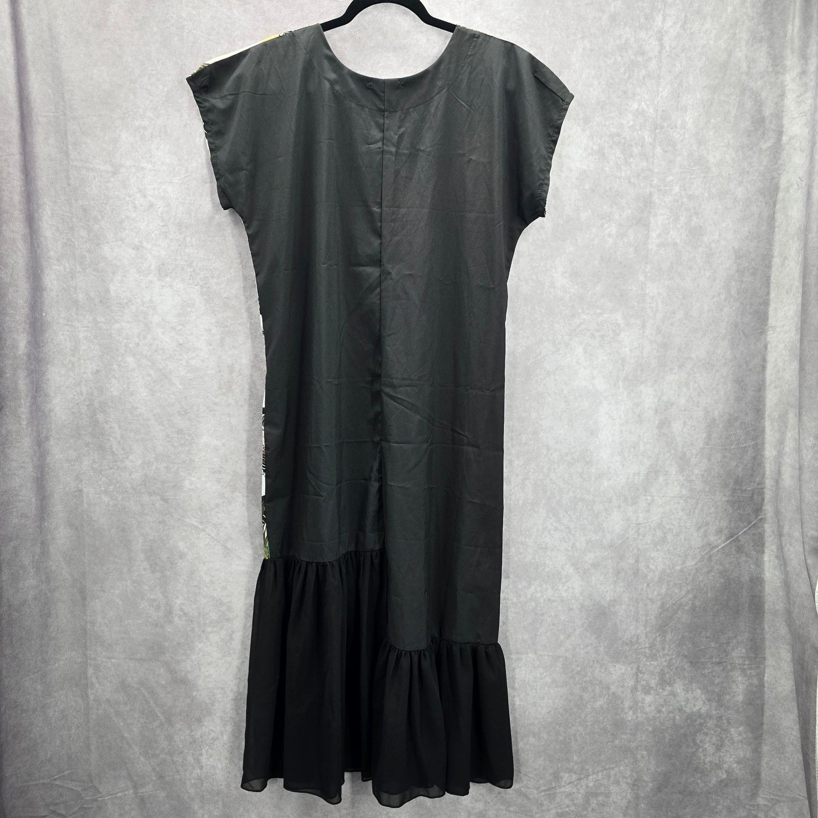 Other Takaya Siam Black Short Sleeve Maxi Feather Sheer Ruffle M Size M / US 6-8 / IT 42-44 - 2 Thumbnail