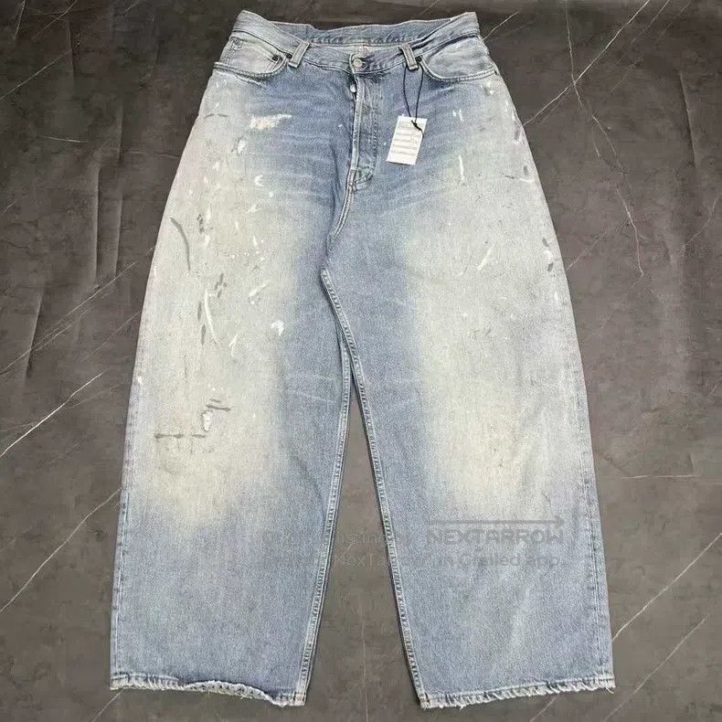 Acne Studios Acne Studios Wide Leg Ink Stained Mud Dye Jeans Size US 32 / EU 48 - 1 Thumbnail