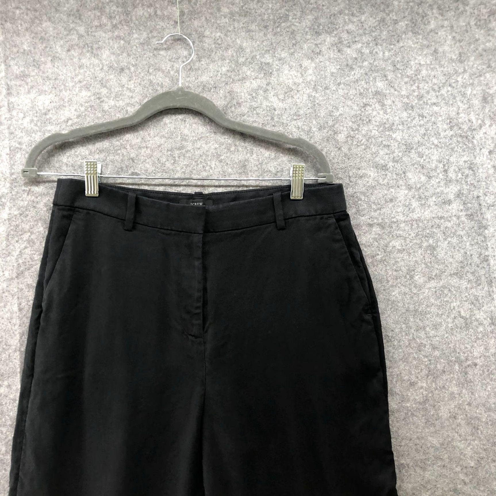 J.Crew J. Crew Ingrid Black Pants Womens Size 8 Lyocell Wide Leg High Rise Trouser Size 30" / US 8 / IT 44 - 3 Thumbnail