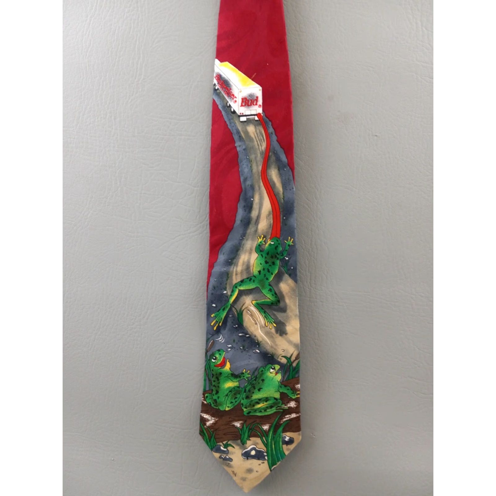 Budweiser VTG Budweiser Frog Truck & Tabasco Mens Neckties Good Condition Size ONE SIZE - 2 Thumbnail