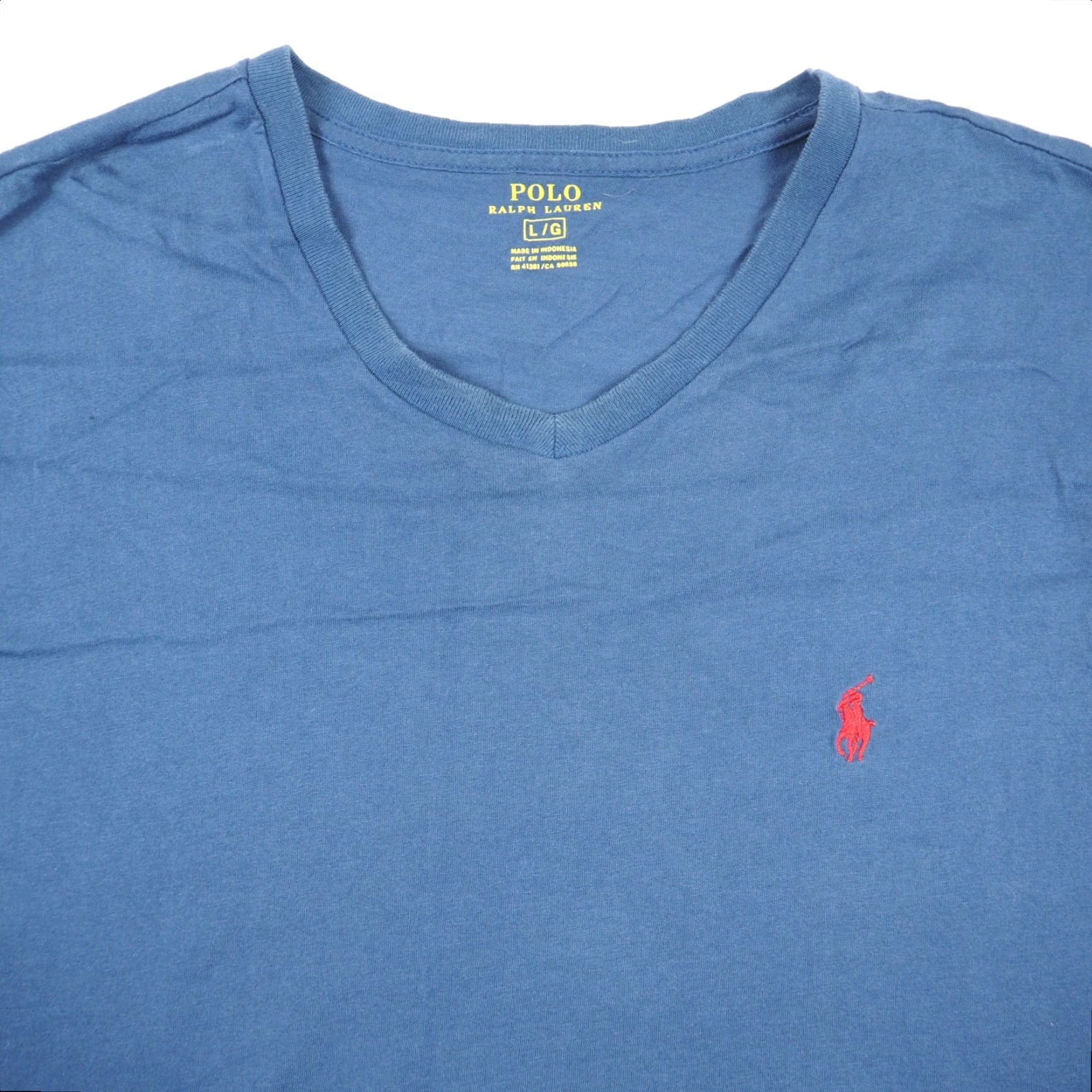Polo Ralph Lauren Polo Ralph Lauren T-Shirt Blue Short Sleeve Adult Large Crew Neck Solid Polo Pony Shirt Mens/Unisex Size US L / EU 52-54 / 3 - 2 Thumbnail