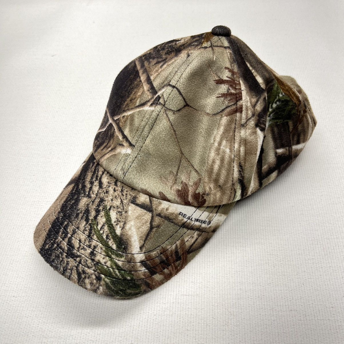 Realtree × Vintage Real Tree Hat Cap Rivers West Fleece Hunting Strap Back Size ONE SIZE - 1 Thumbnail
