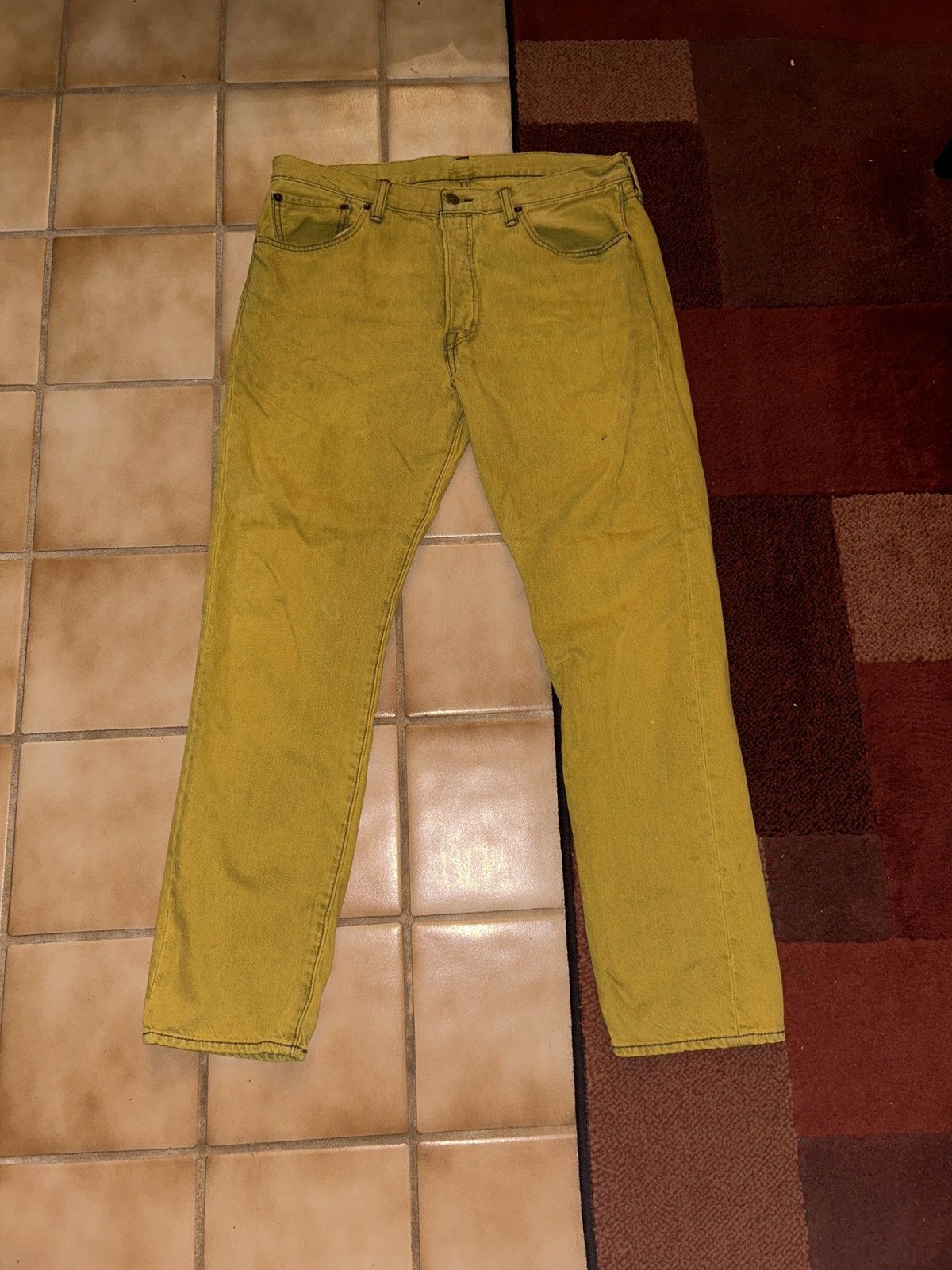 Levi's Levi Strauss & Co. Yellow Denim 501s Size US 34 / EU 50 - 1 Thumbnail