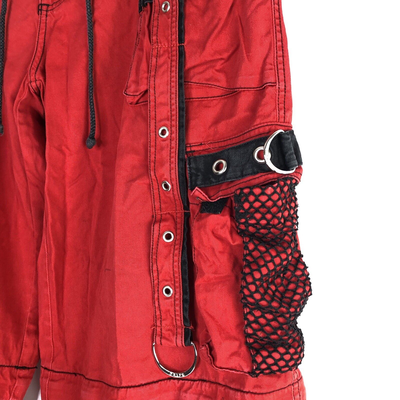 Tripp NYC Tripp NYC Y2K Baggy Bondage Red Pants L Convertible Grunge Size US 36 / EU 52 - 4 Thumbnail