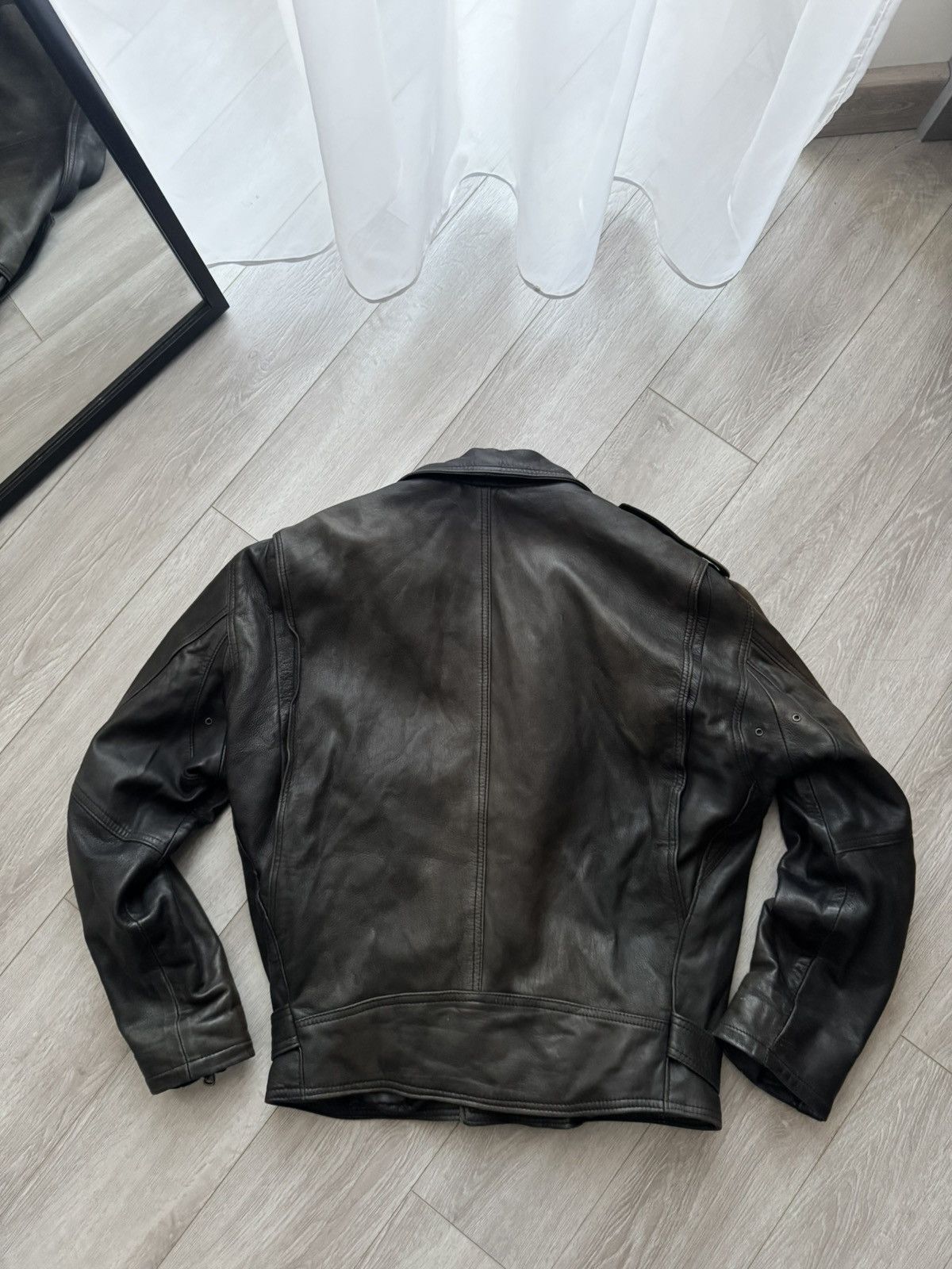 Japanese Brand Vintage Japan Black Sunfaded Biker Perfecto Leather Jacket Size US M / EU 48-50 / 2 - 7 Thumbnail
