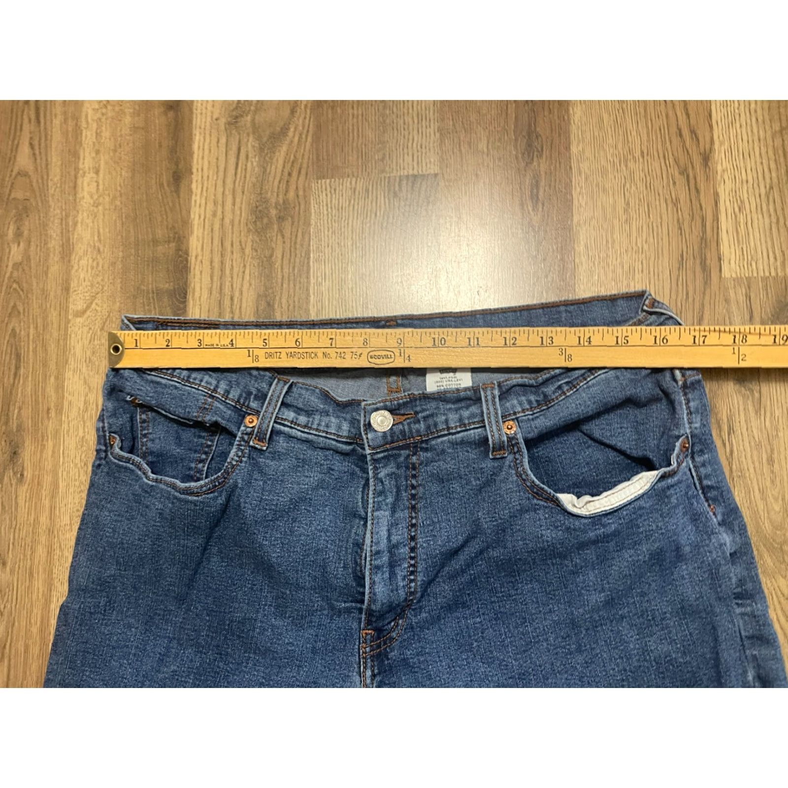 Levi's Levi's 512 Jeans Womens 20M Blue Denim Slimming Flared Leg 5-Pocket Plus Size Adult Womens Size 42" / US 20 - 7 Thumbnail