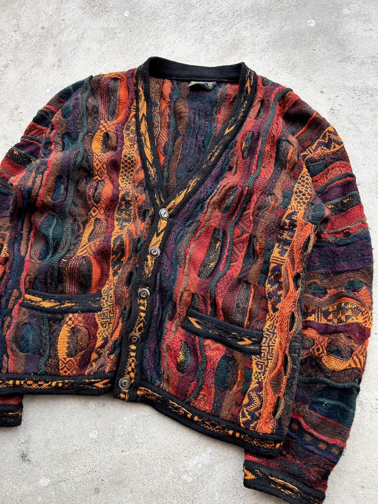 Coogi CRAZY RARE VINTAGE COOGI 3D CABLE KNIT CARDIGAN Size US M / EU 48-50 / 2 - 9 Thumbnail
