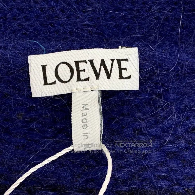 Loewe Loewe Navy Blue Snowflake Embroidered Mohair Single-Breast Size S / US 4 / IT 40 - 6 Thumbnail