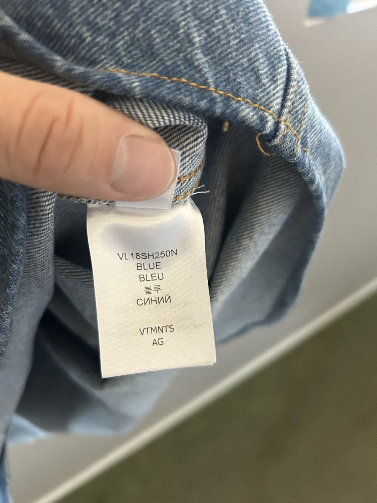 VTMNTS VTMNTS Western Denim Shirt Size US L / EU 52-54 / 3 - 8 Thumbnail