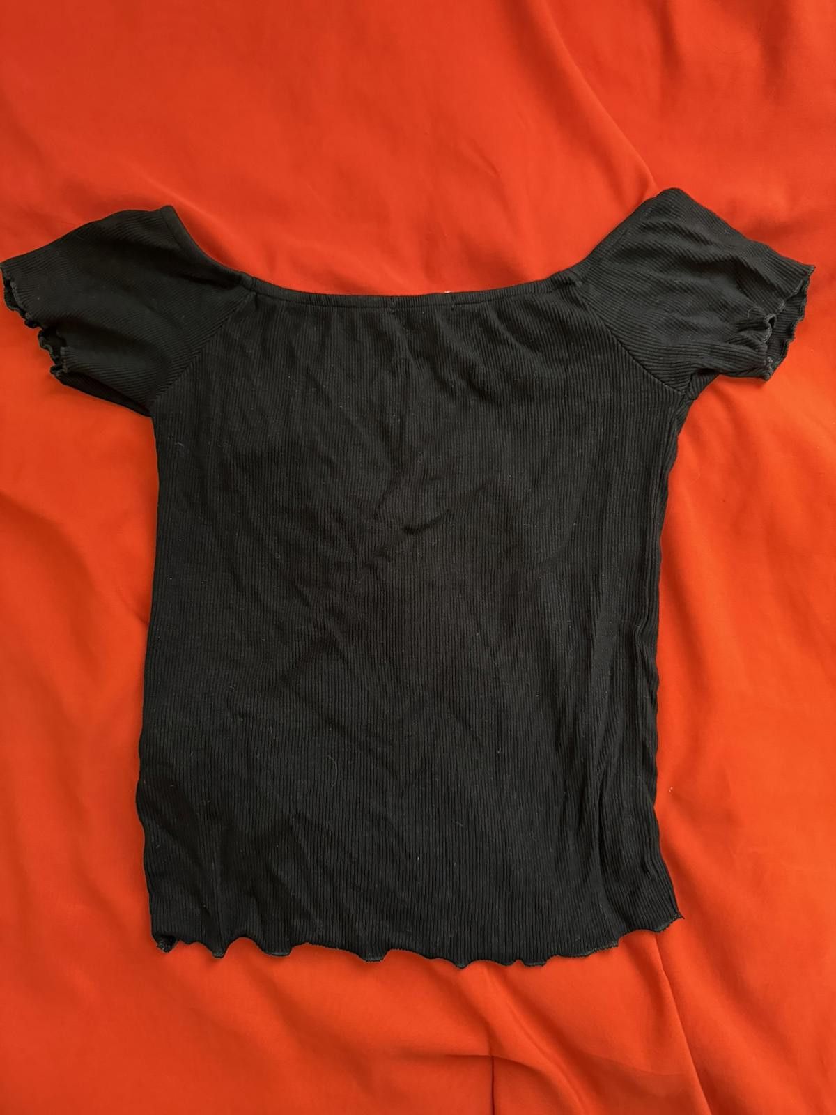Other STRADIVARIUS Off-shoulder Knit Top in Black (MEDIUM) Size M / US 6-8 / IT 42-44 - 2 Thumbnail