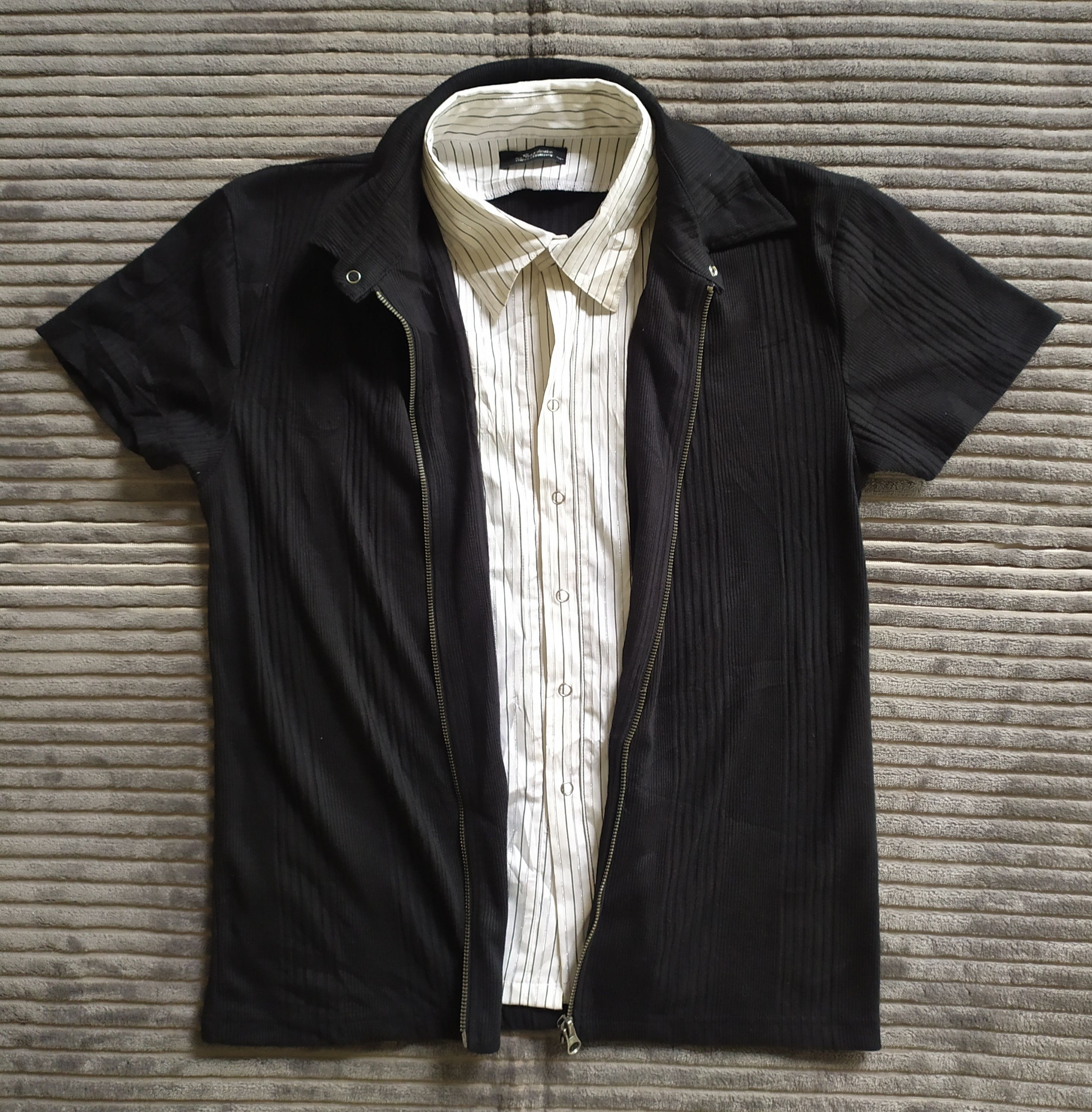 Beauty Beast Vintage Y2k Japanese Double Layers Shirt Size US M / EU 48-50 / 2 - 1 Thumbnail