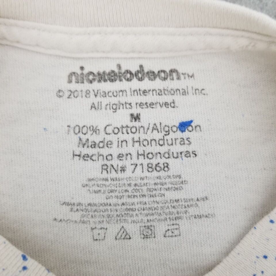 Nickelodeon Nickelodeon Shirt Mens Medium White Short Sleeve Crew Neck Size US M / EU 48-50 / 2 - 6 Thumbnail
