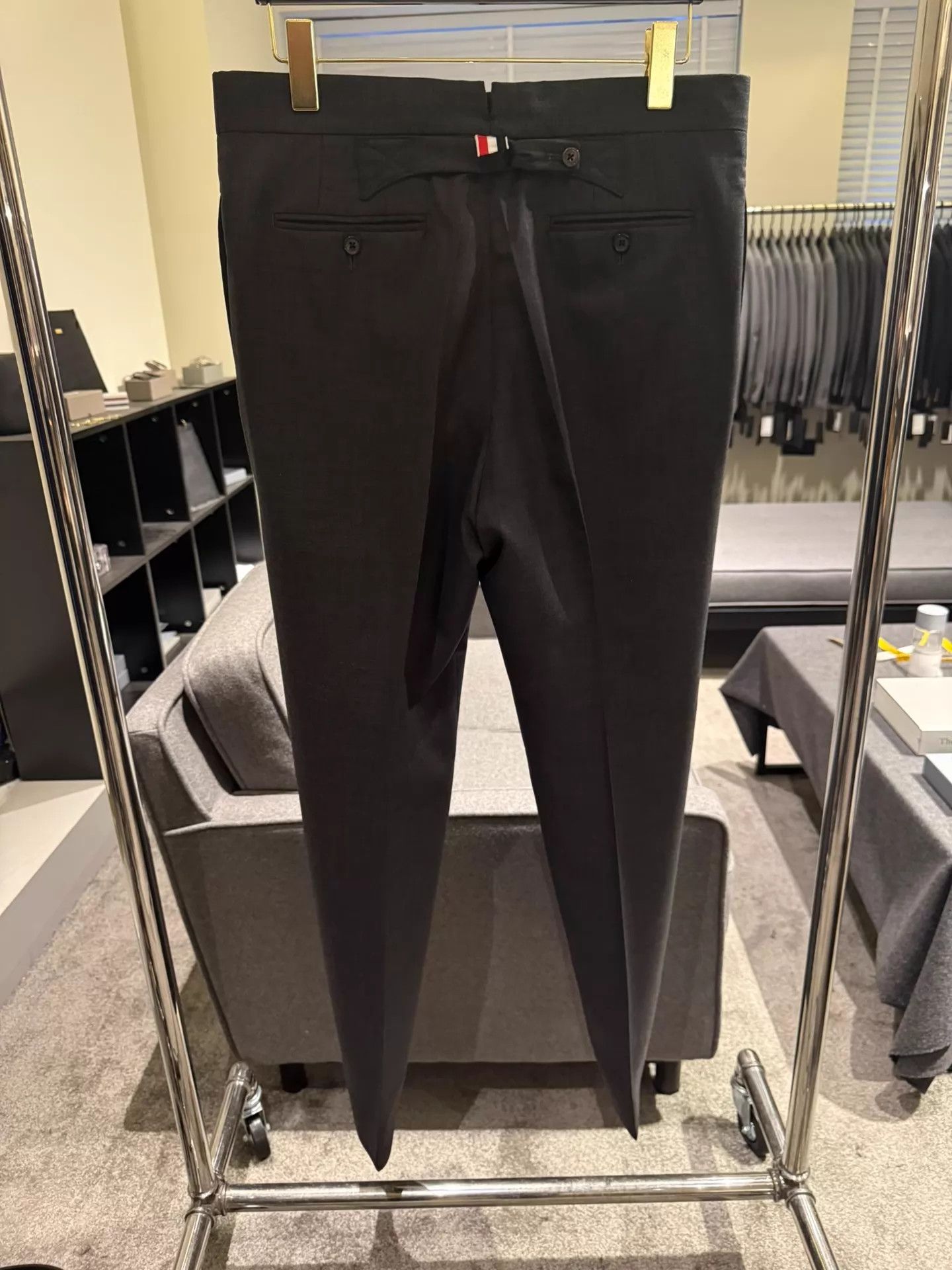 Thom Browne Thom Browne High-Waist Wool Trousers Charcoal Size 2 Size US 32 / EU 48 - 2 Thumbnail