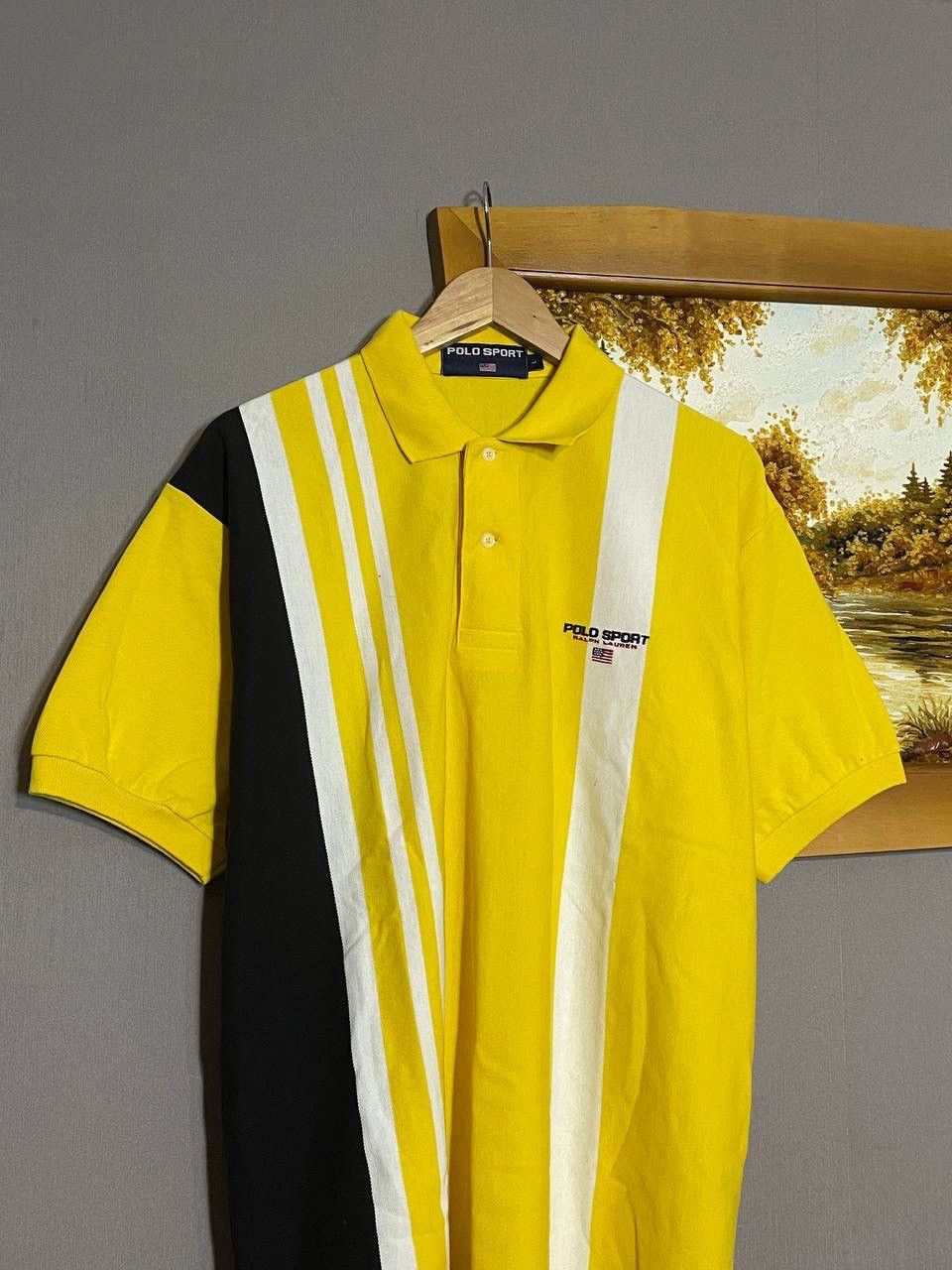 Polo Ralph Lauren × Vintage Vintage Polo Ralph Lauren T-shirt Rugby USA Flag RRL Striped Size US L / EU 52-54 / 3 - 2 Thumbnail