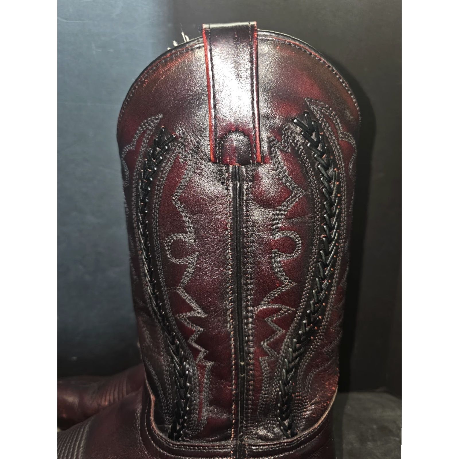 Vintage VINTAGE Abilene Cherry Leather Cowboy Western Boots Men’s Size 8.5 Style 6441-D - Cherry - Boots - Western - Leather - Men - Vintage 6441-D Size US 8 / EU 41 - 3 Thumbnail