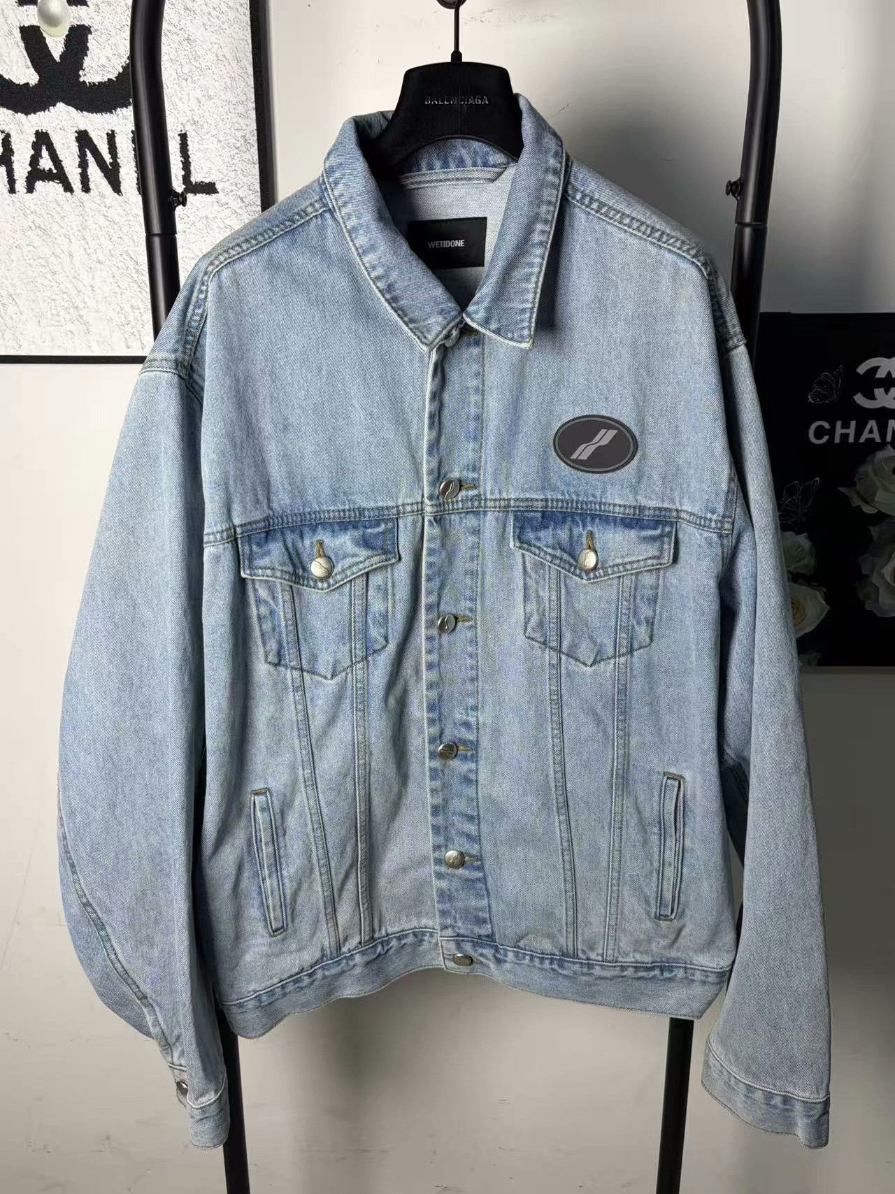 WE11DONE We11done Denim White Light Jacket xl Men Size US XL / EU 56 / 4 - 1 Thumbnail