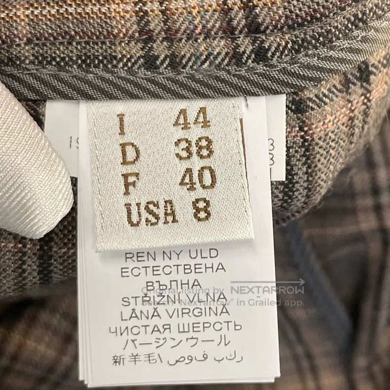 Brunello Cucinelli Brunello Cucinelli Brown Plaid New Wool Long Trousers Size 28" / US 6 / IT 42 - 6 Thumbnail