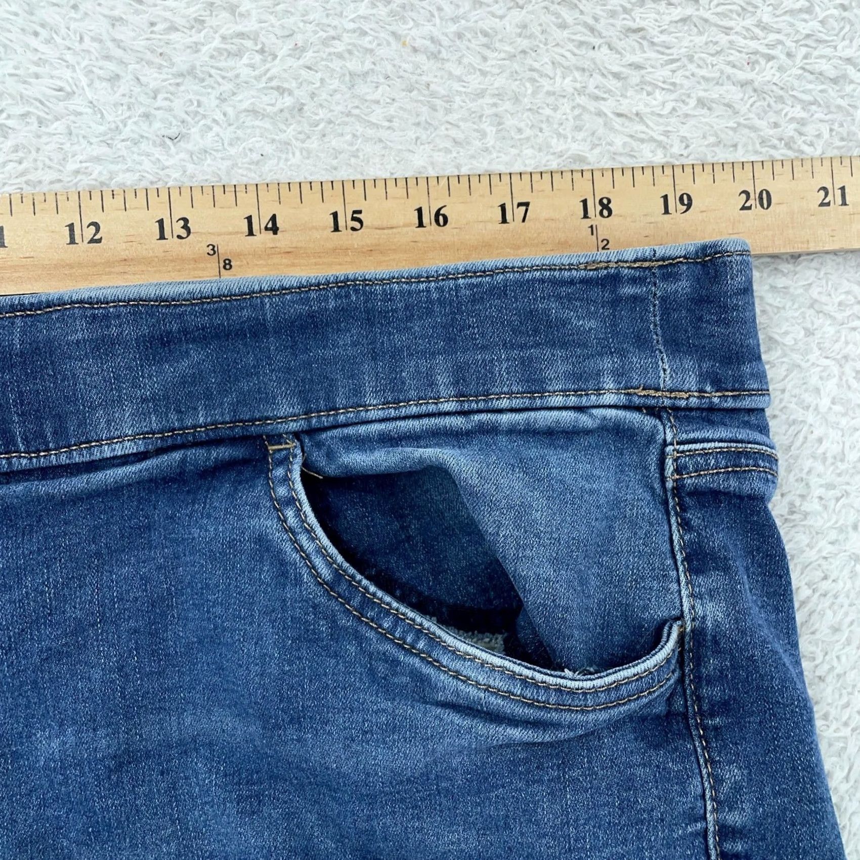 Denime EVRI Stretch Denim Jeggings Womens 18W Fits 40x27 Pull-On Skinny Plus Size Jeans Leggings Black Blue Solid 90s Casual Womens Size 36" / US 14 / IT 50 - 7 Thumbnail