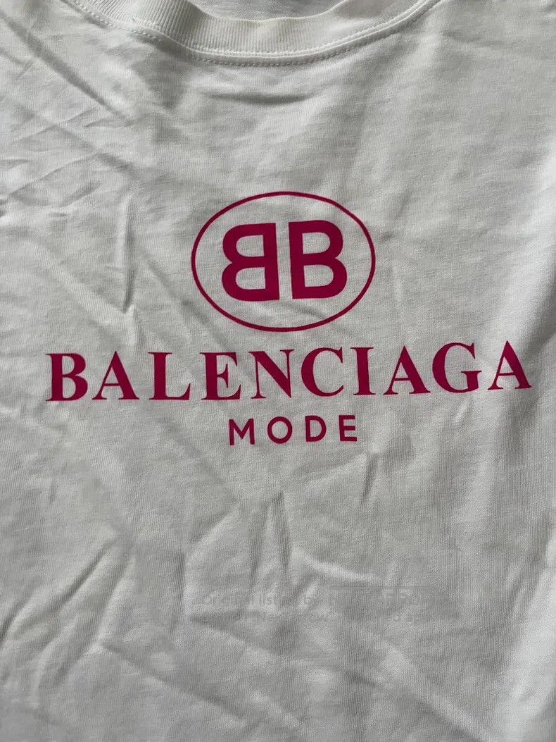 Balenciaga Balenciaga Letter Logo Printed Crew Neck Short Sleeve Size XL / US 12-14 / IT 48-50 - 3 Thumbnail