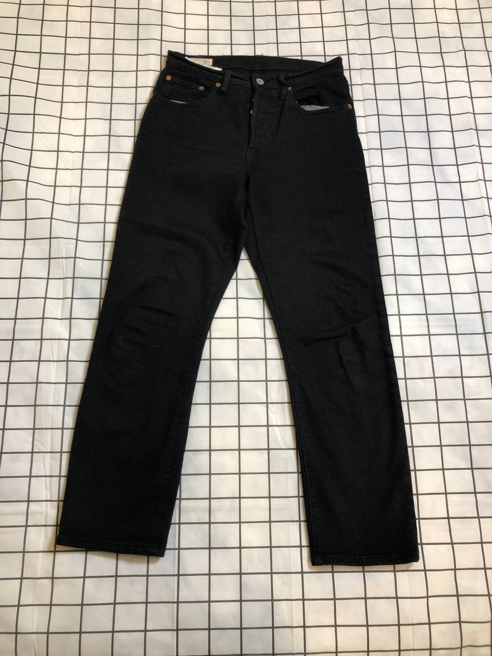 Levi's Levi Straus 501 Jeans Men Black Original Fit Pockets Size US 26 / EU 42 - 1 Thumbnail