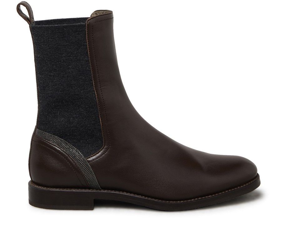 Brunello Cucinelli o1la1rc1a0325 Leather Boots in Brown Size US 10 / IT 40 - 4 Thumbnail